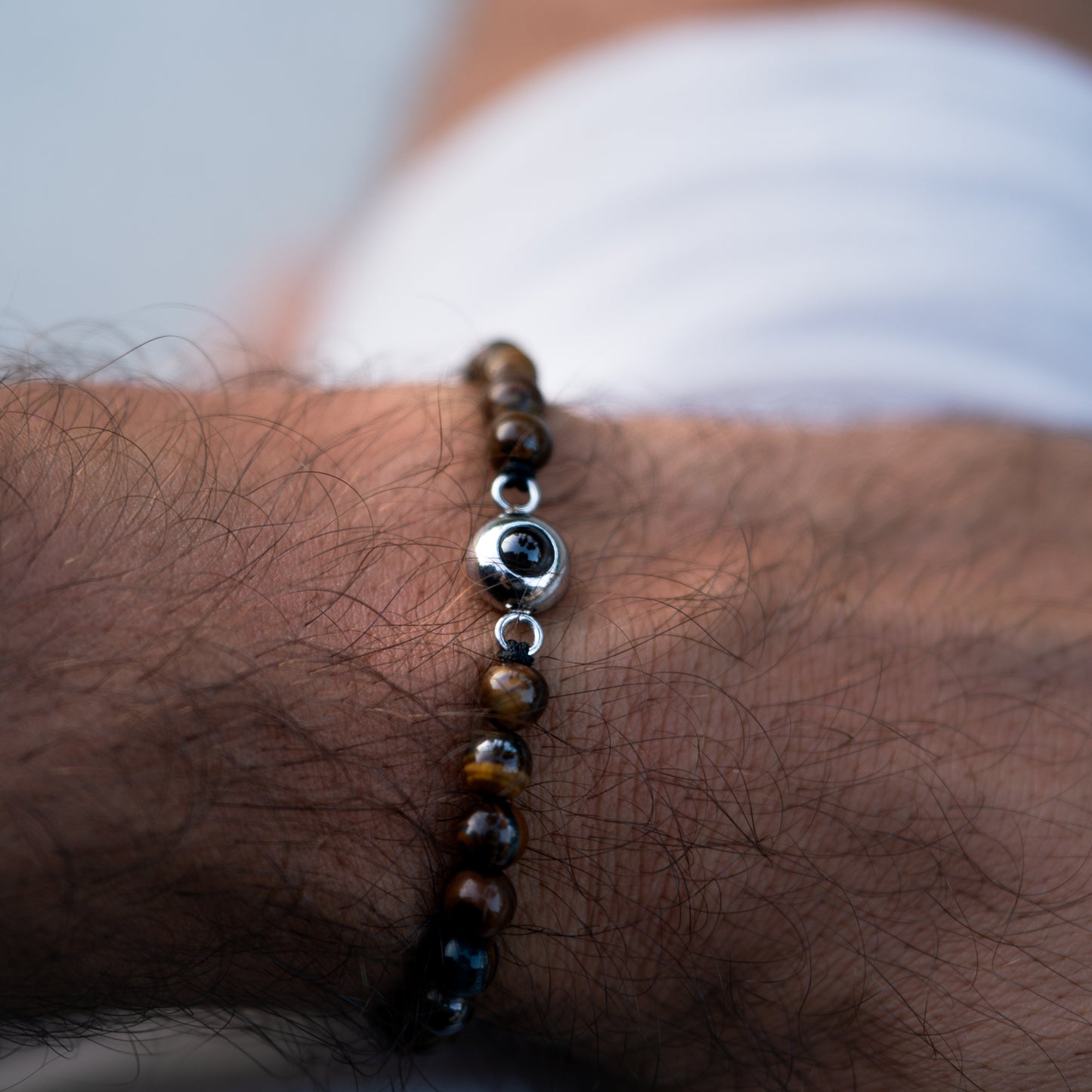 Gepersonaliseerde foto armband - Parels