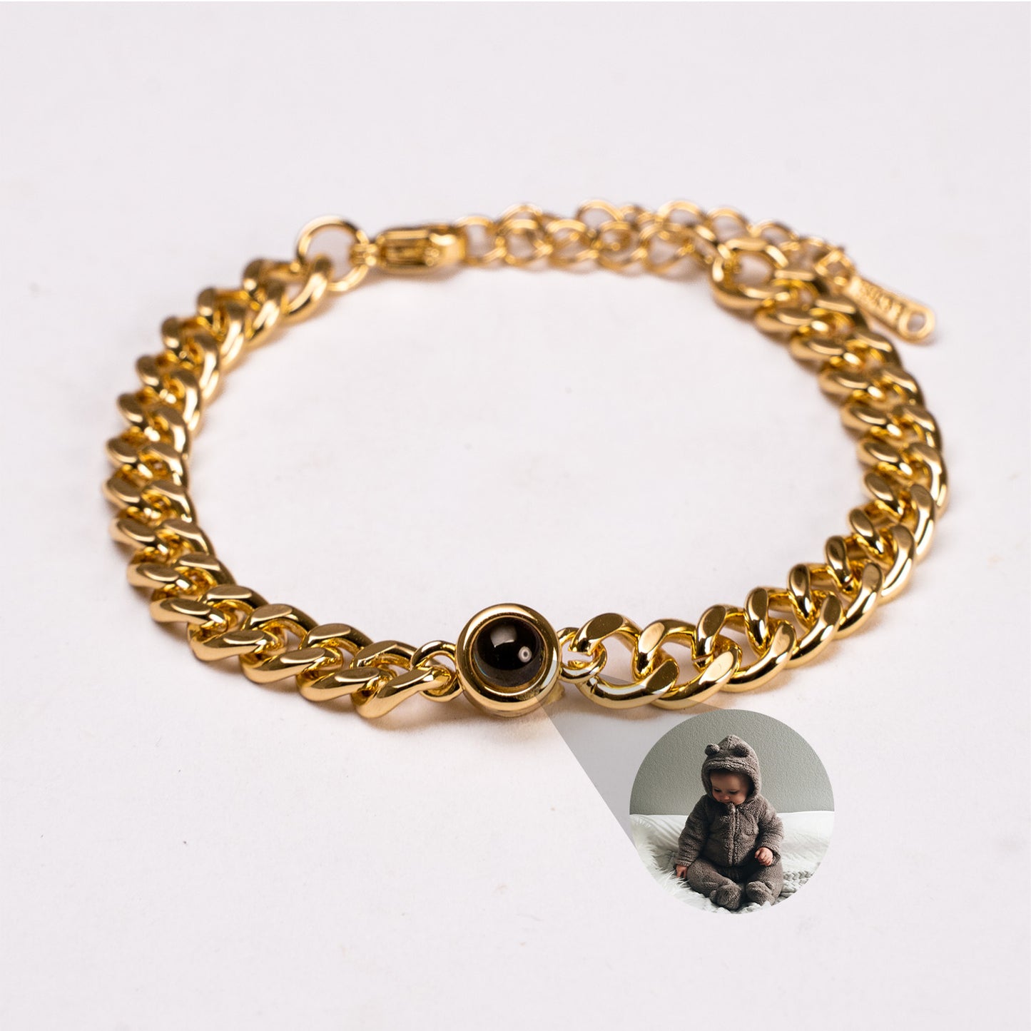 Foto armband met je eigen foto - Cubaanse Ketting