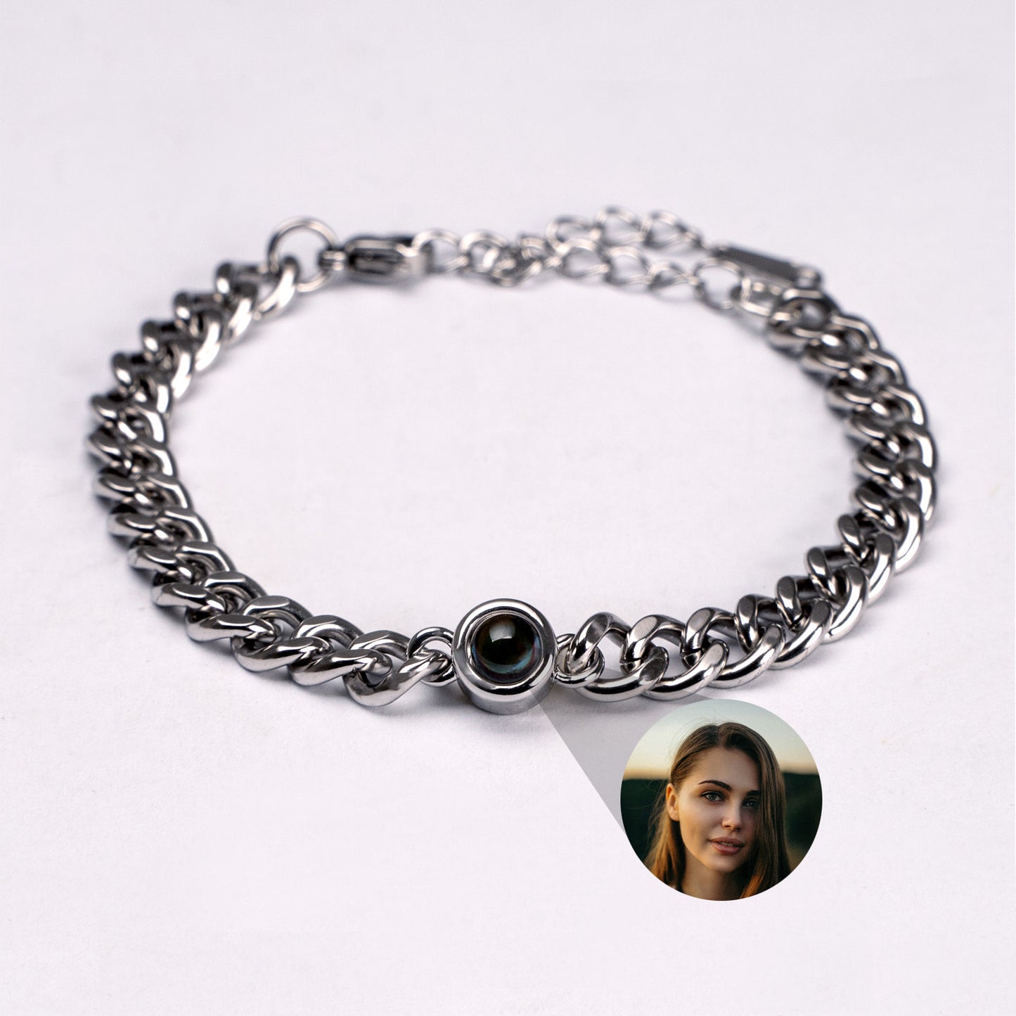 Foto armband met je eigen foto - Cubaanse Ketting