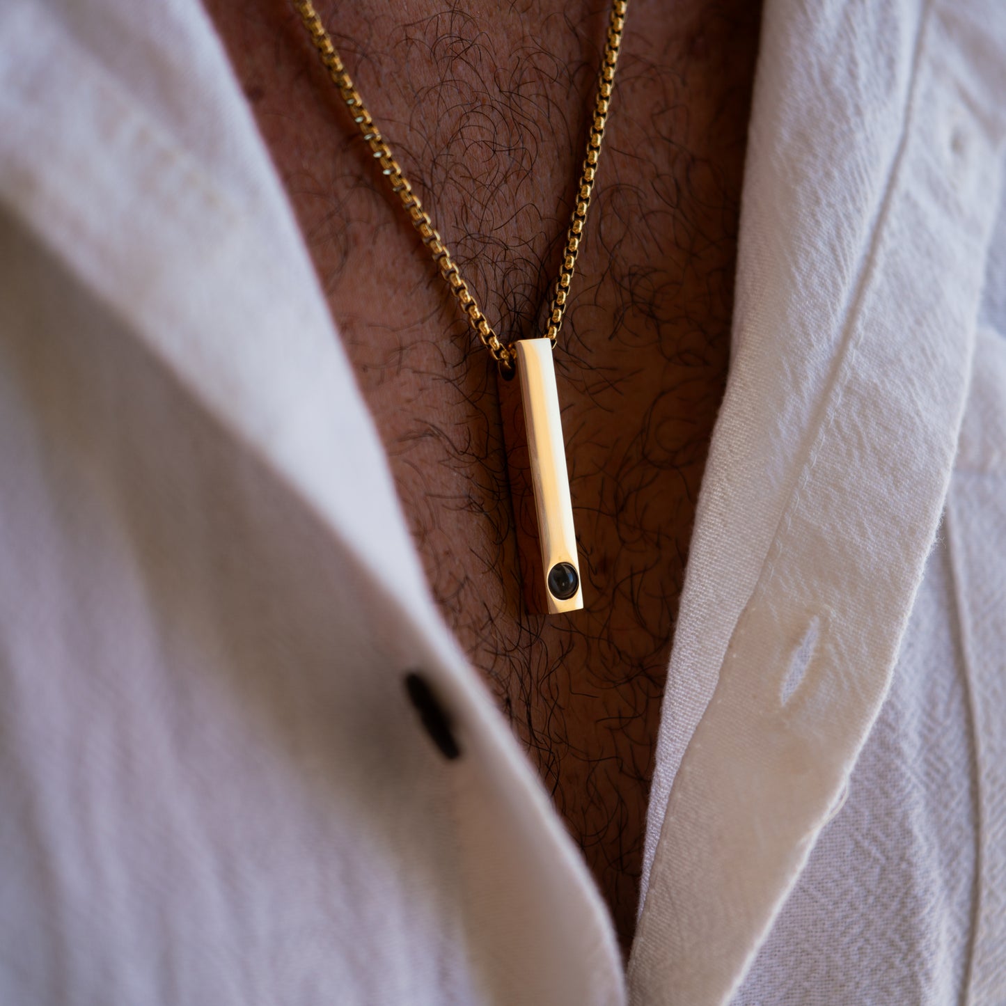 Fotoketting met je eigen foto - Staaf met boxketting