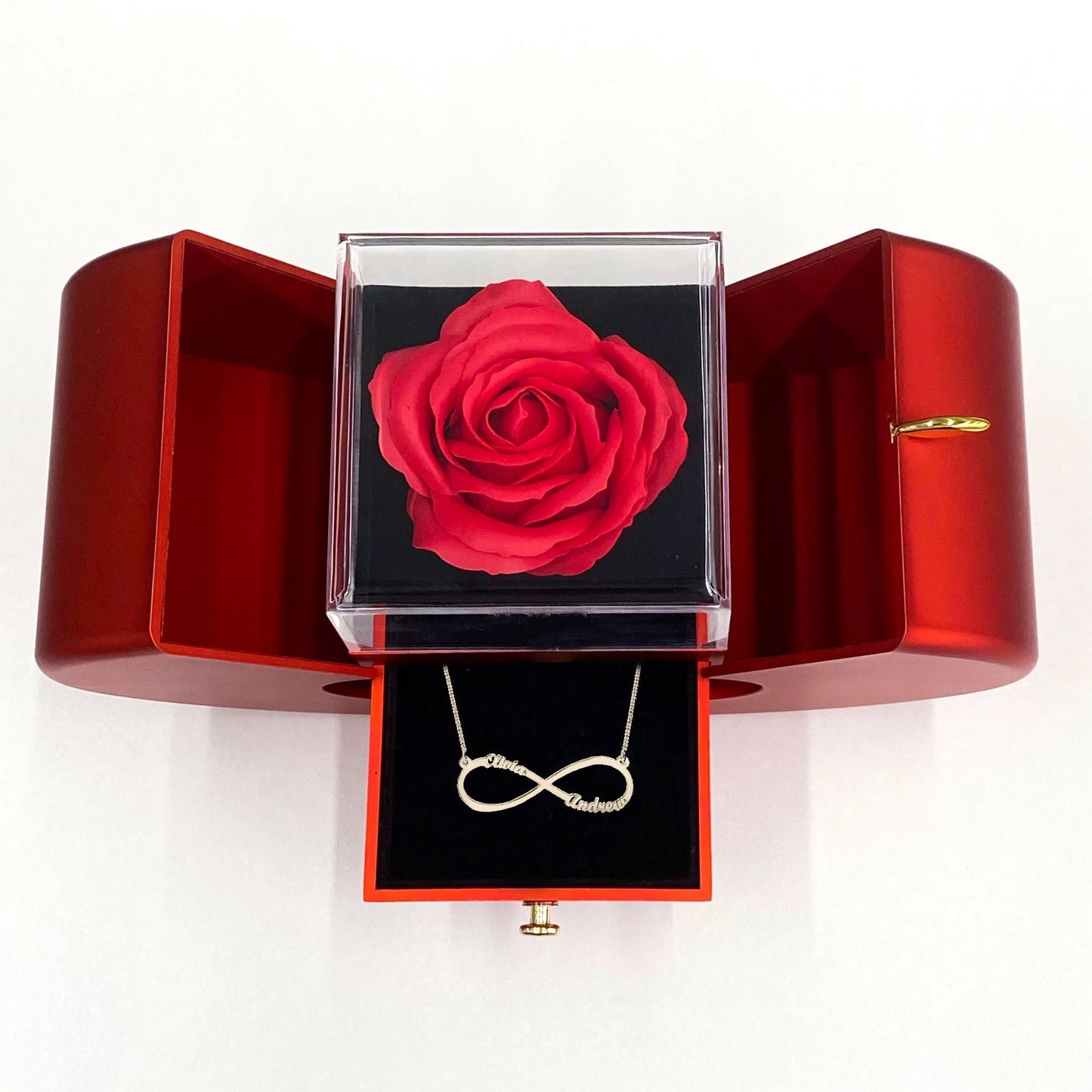 Oneindige liefde ketting met gravure