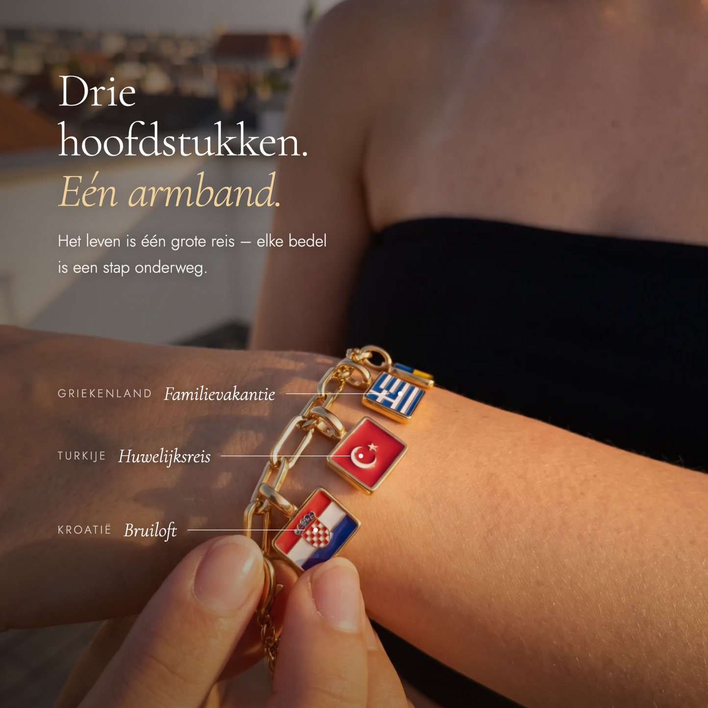 Landen Charm Armband – Drei Kapitel