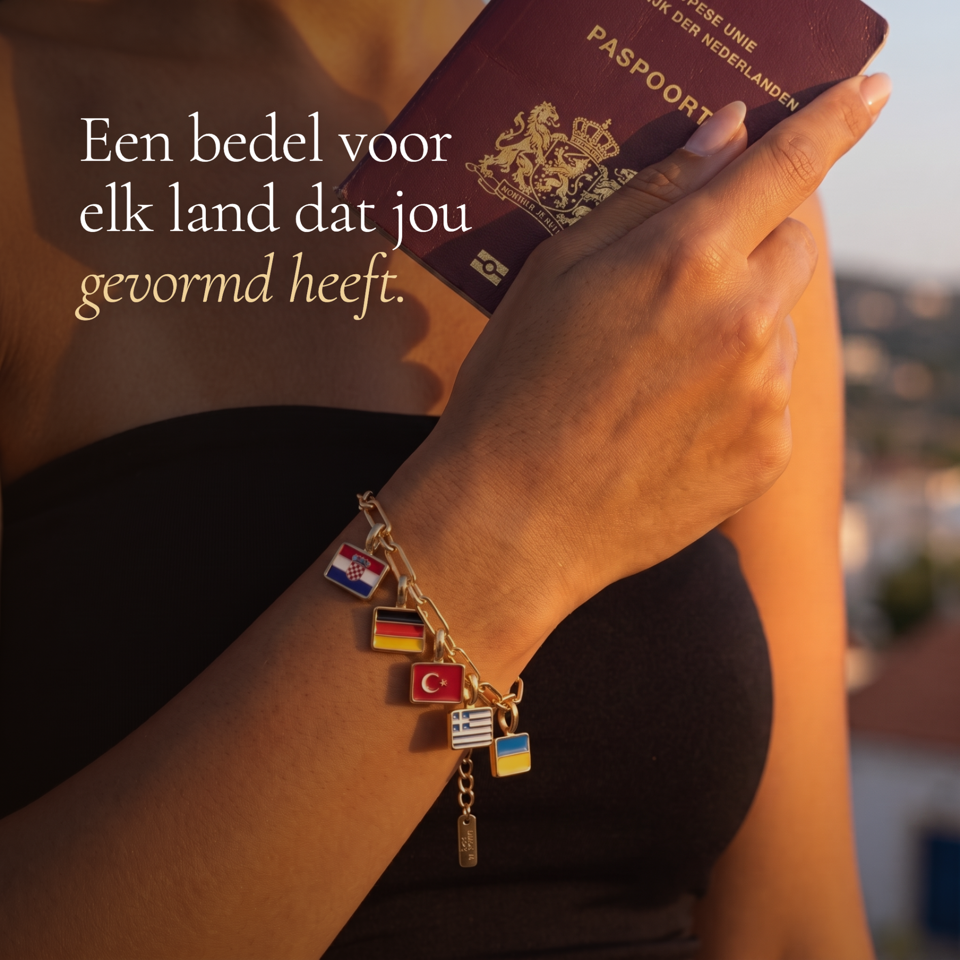 Landen Charm Armband – Pass
