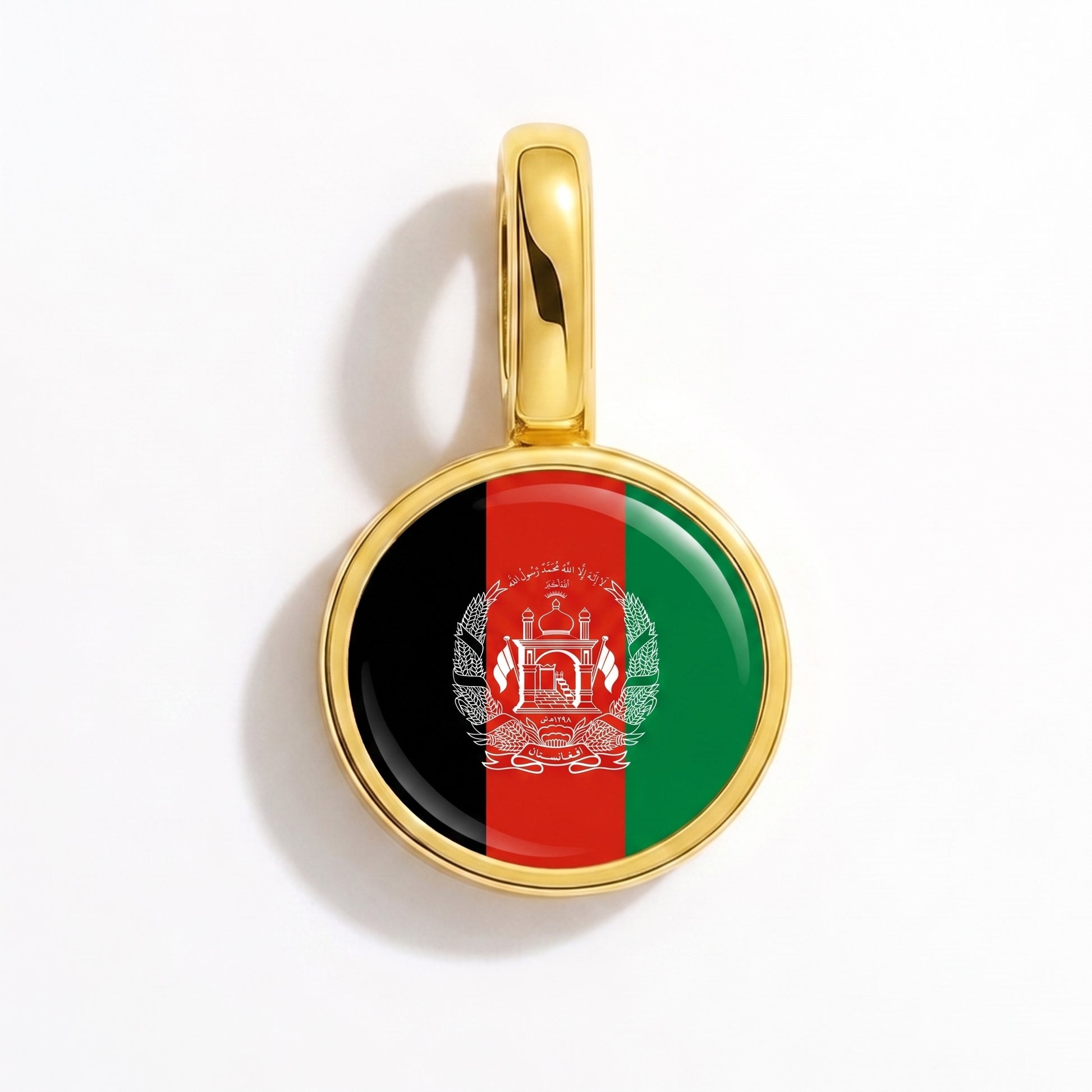 Charm vlag Afghanistan – rond goud
