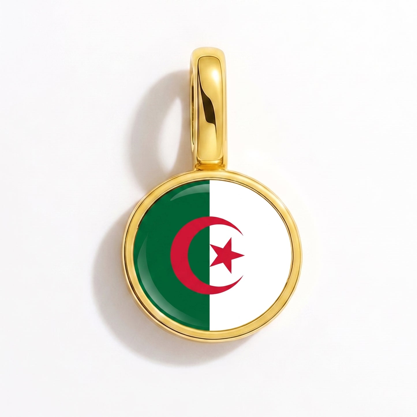 Charm vlag Algerije – rond goud
