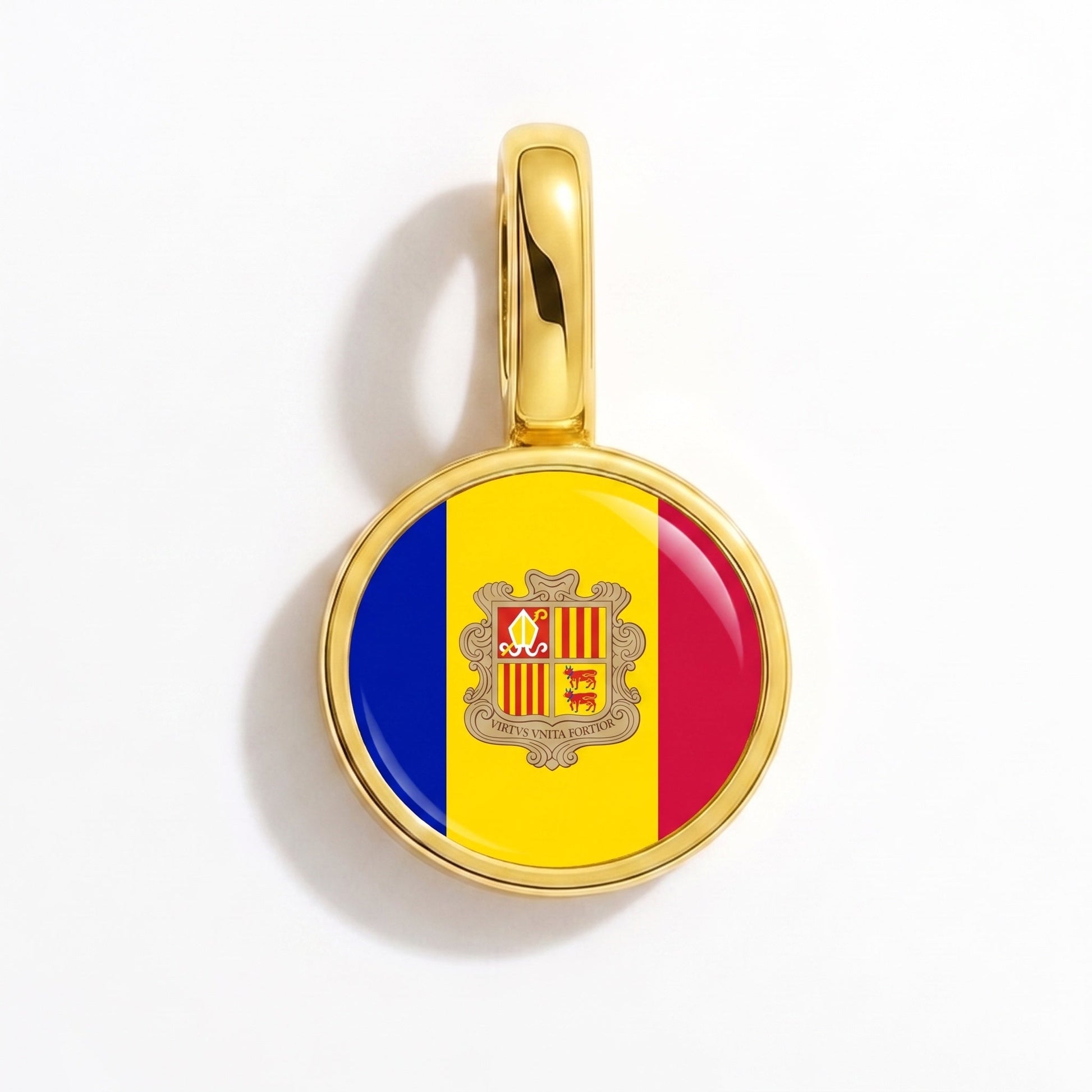 Charm vlag Andorra – rechthoekig goud