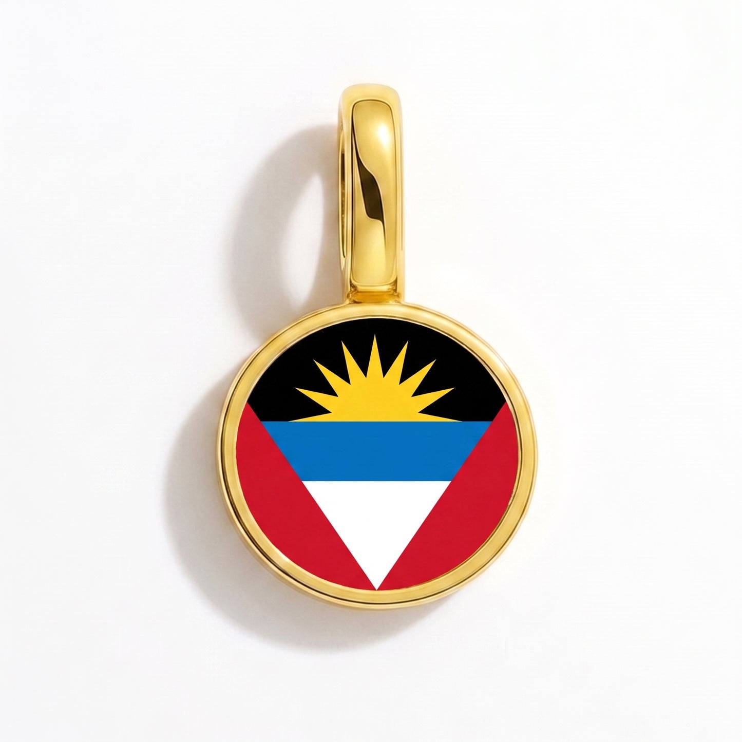 Charm vlag Antigua en Barbuda – rond goud