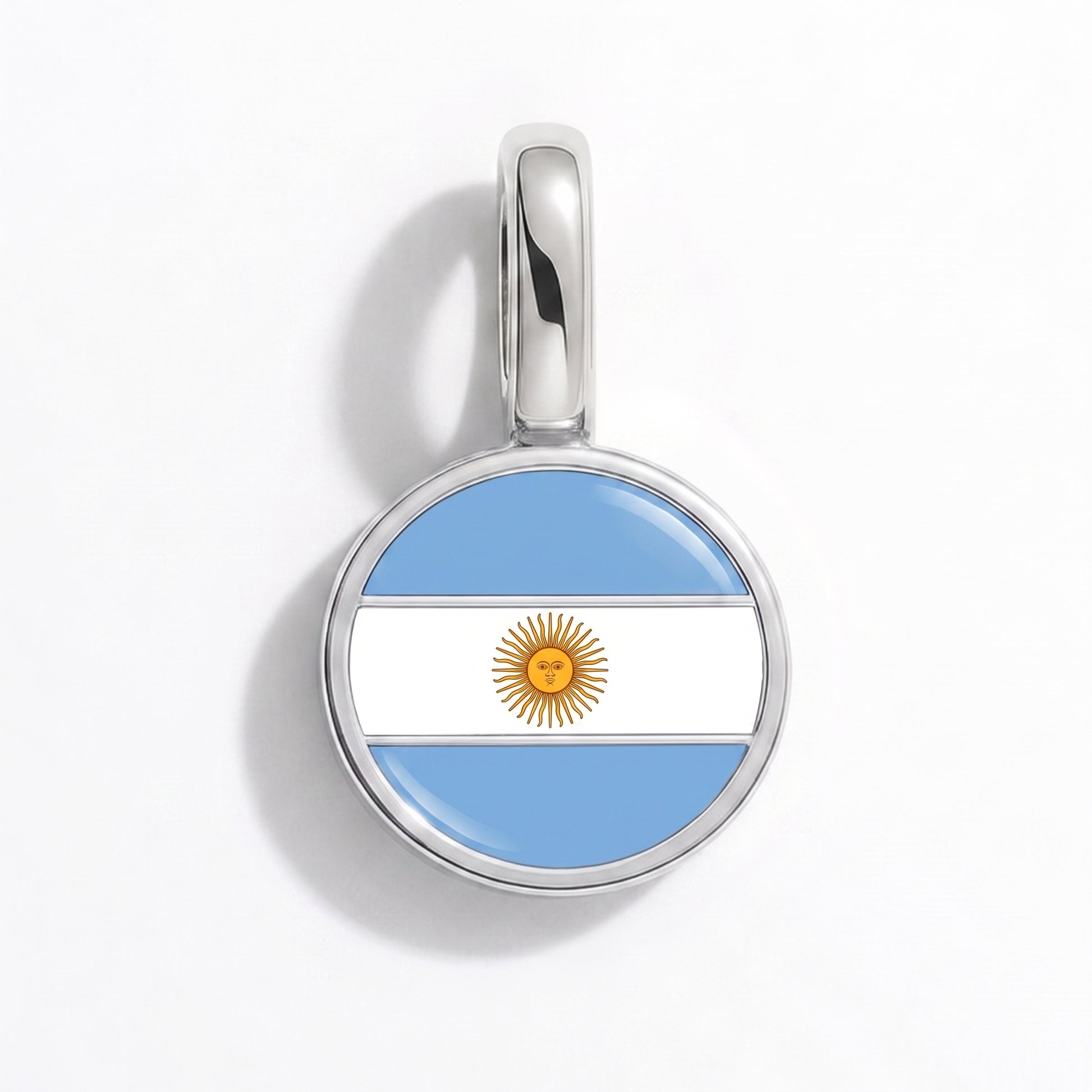 Charm vlag Argentinië – rond zilver