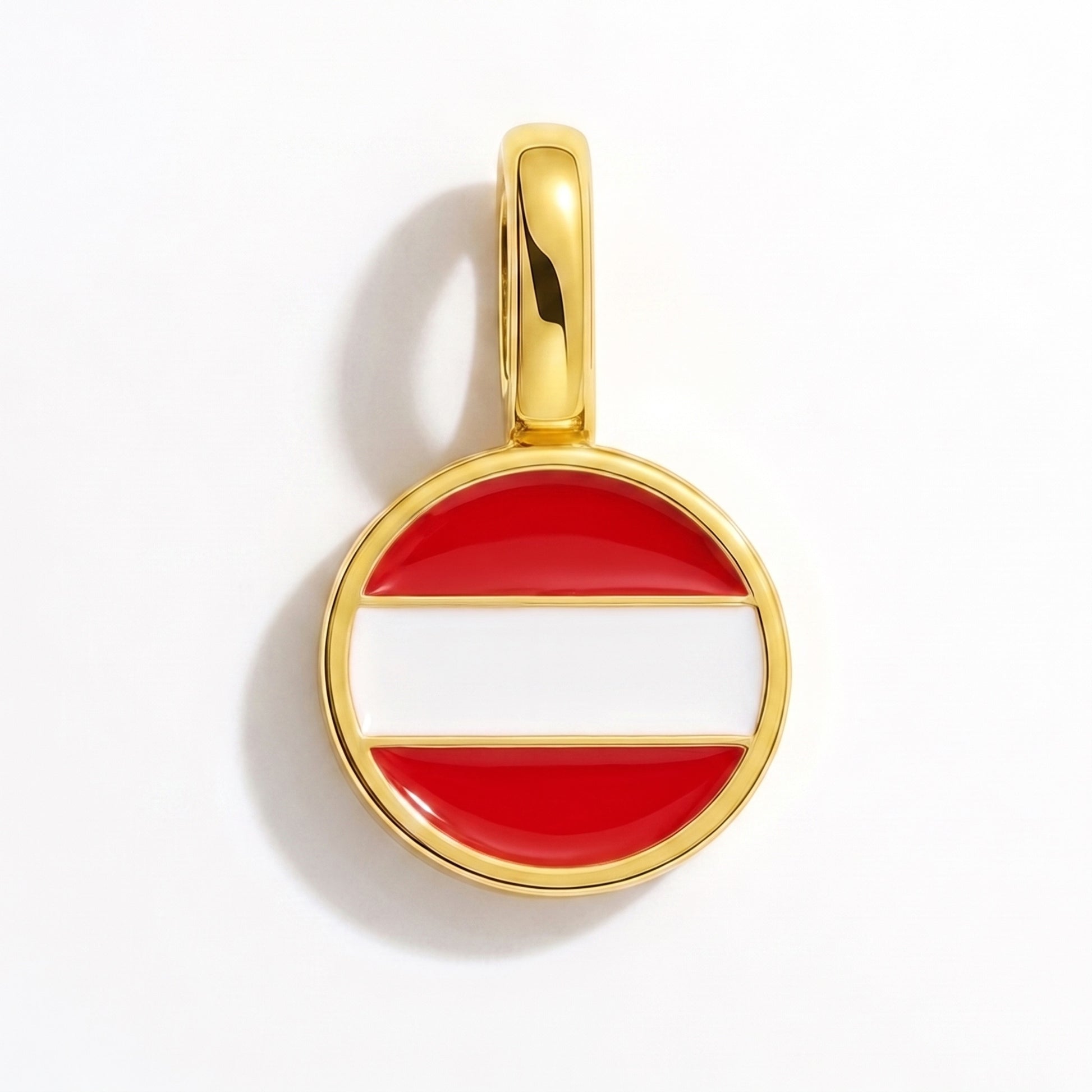 Charm vlag Oostenrijk – rond goud