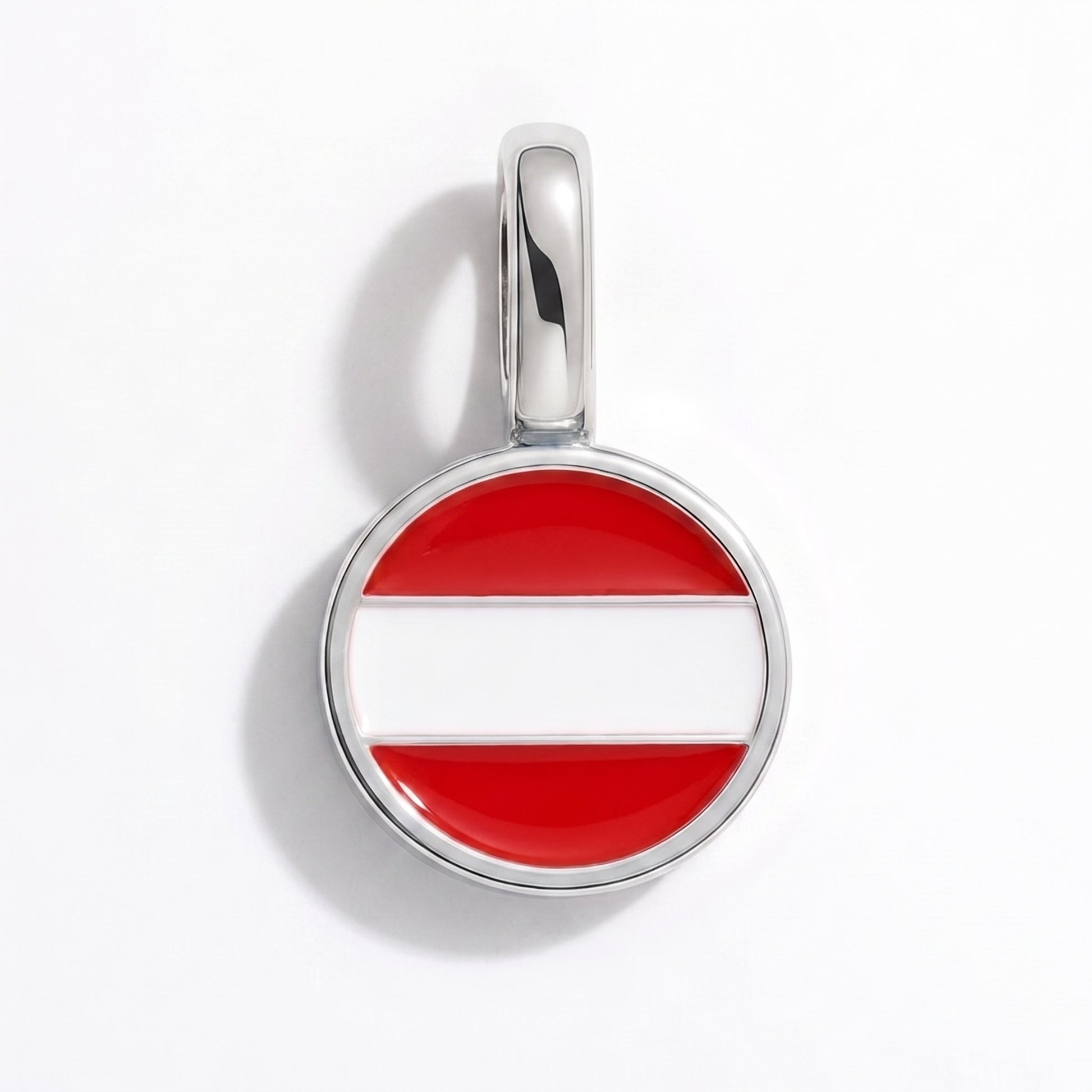 Charm vlag Oostenrijk – rond zilver