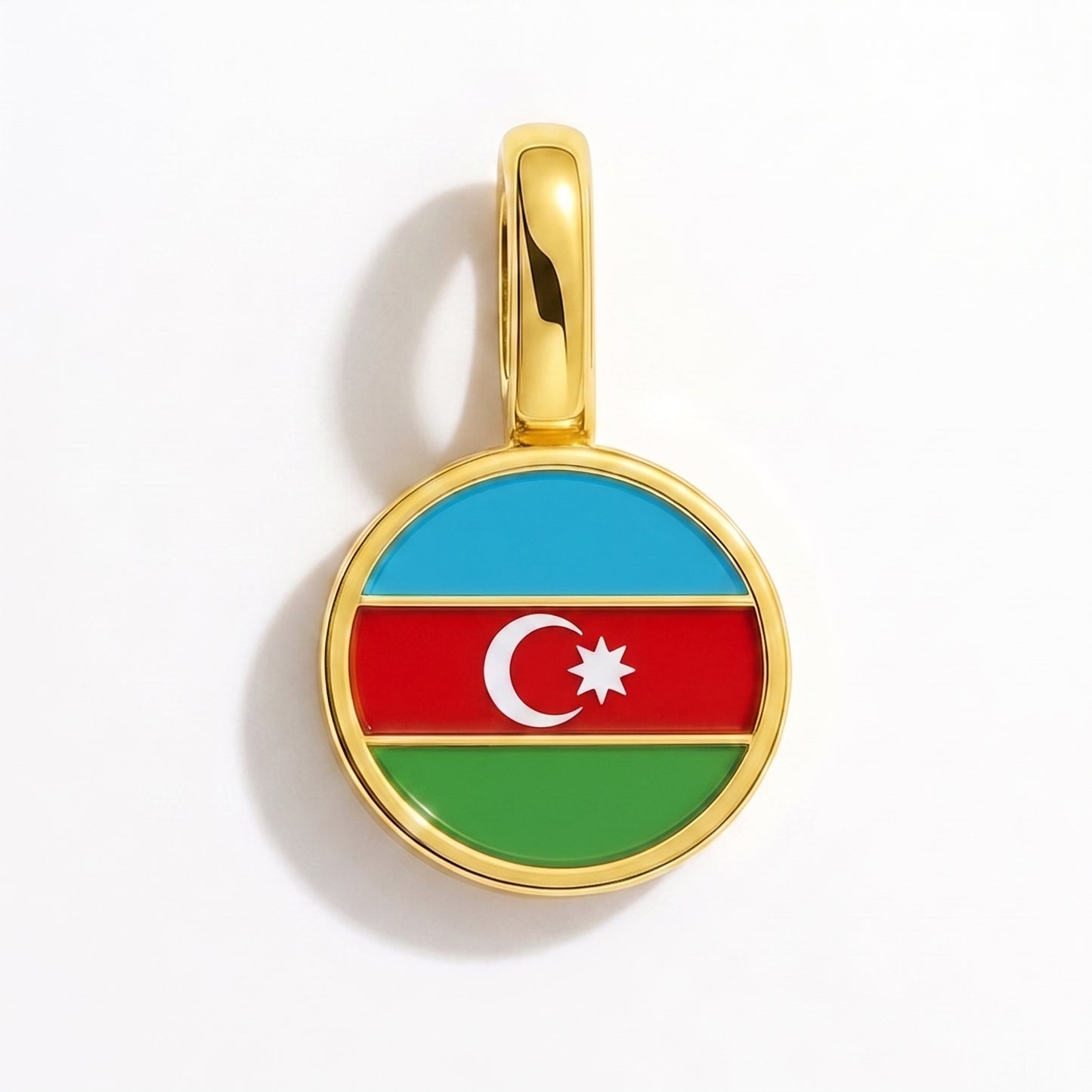 Charm vlag Azerbeidzjan – rond goud