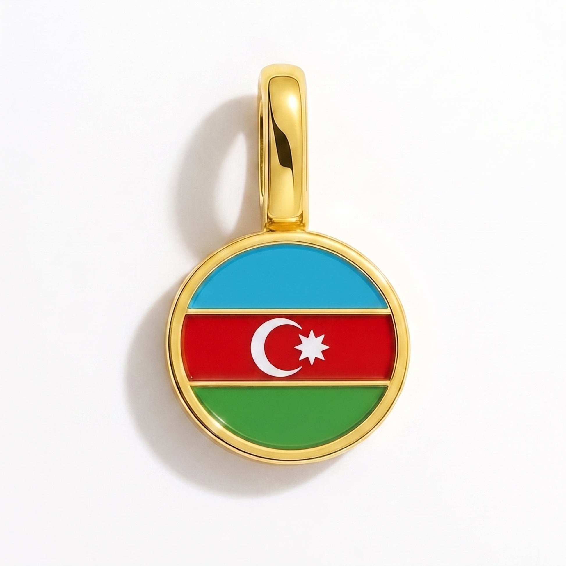 Charm vlag Azerbeidzjan – rechthoekig goud