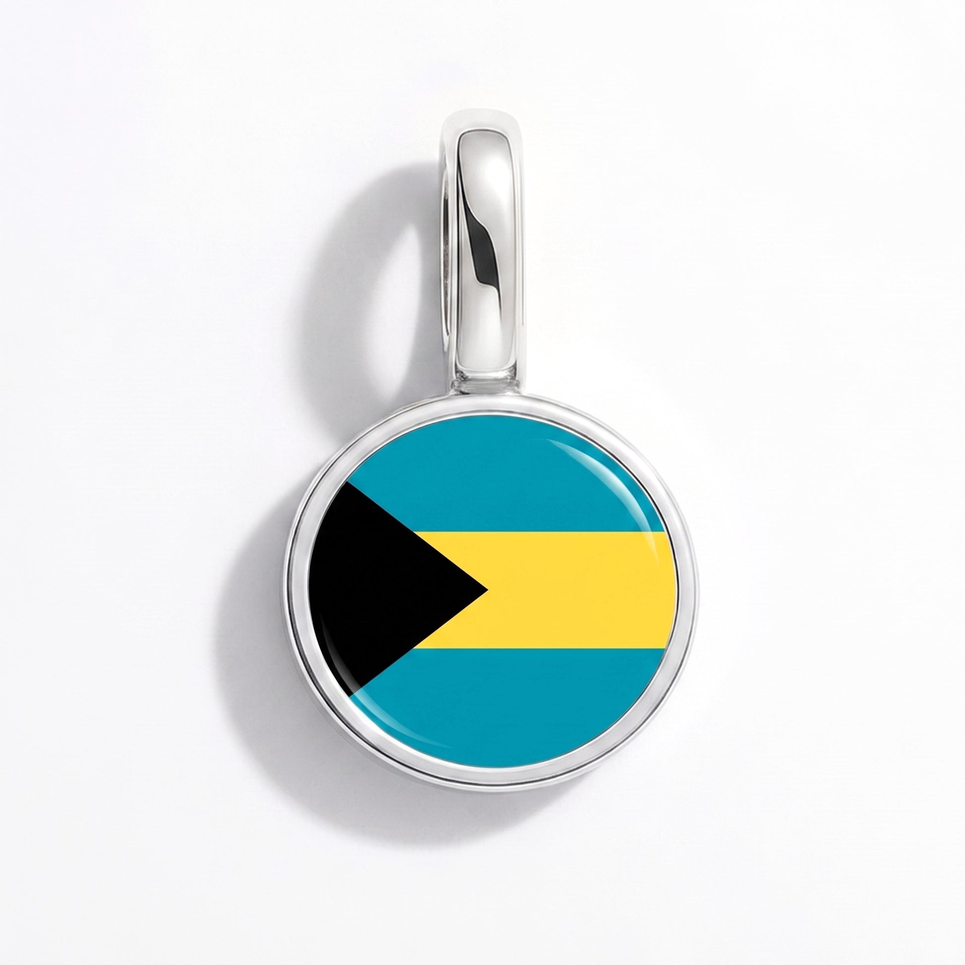 Charm vlag Bahama's – rond zilver