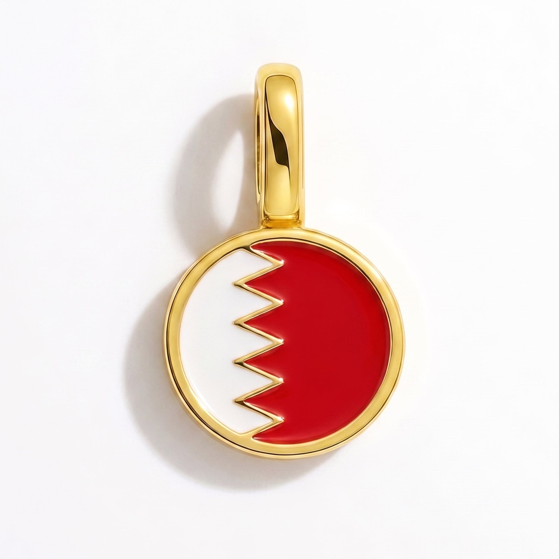Charm vlag Bahrein – rond goud