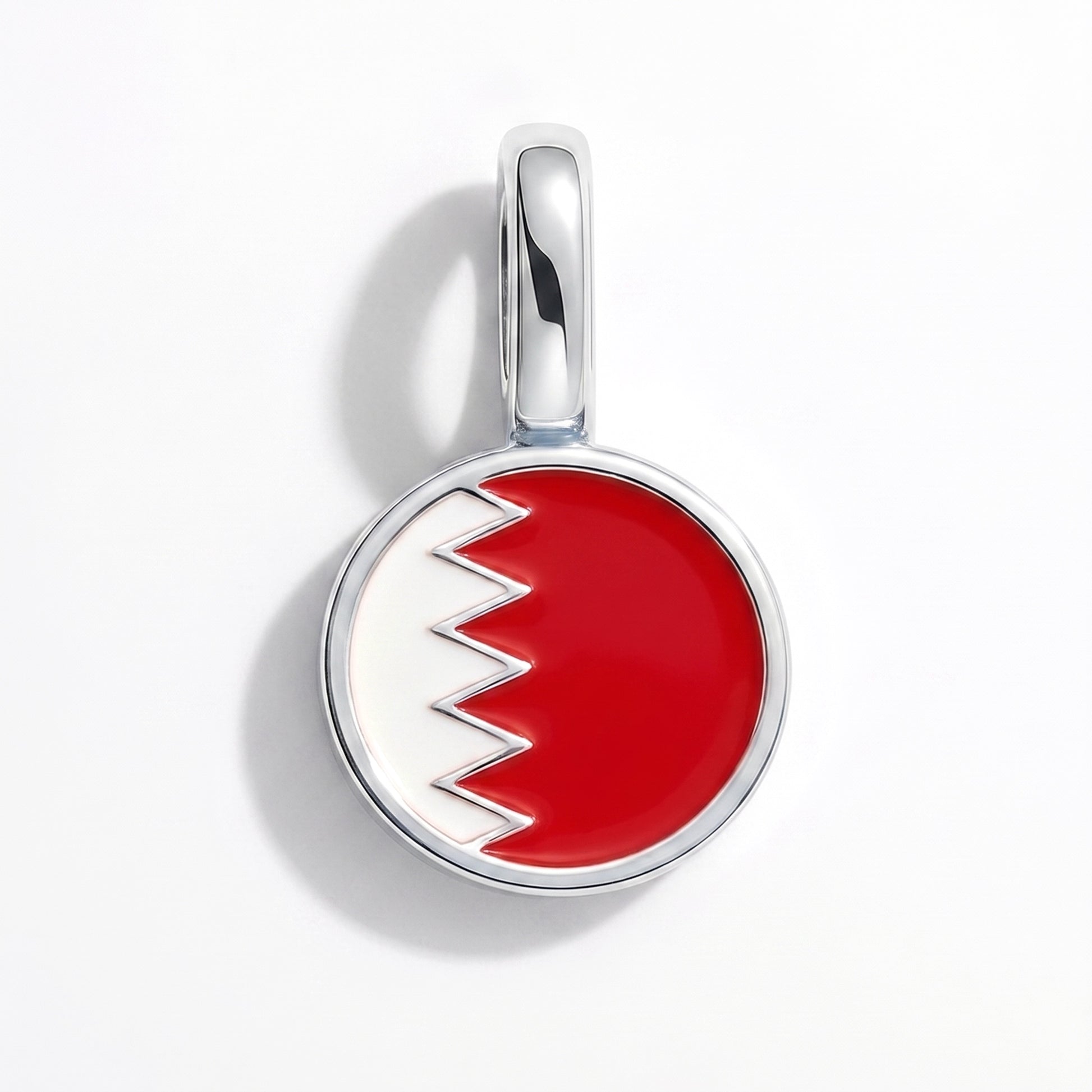 Charm vlag Bahrein – rond zilver
