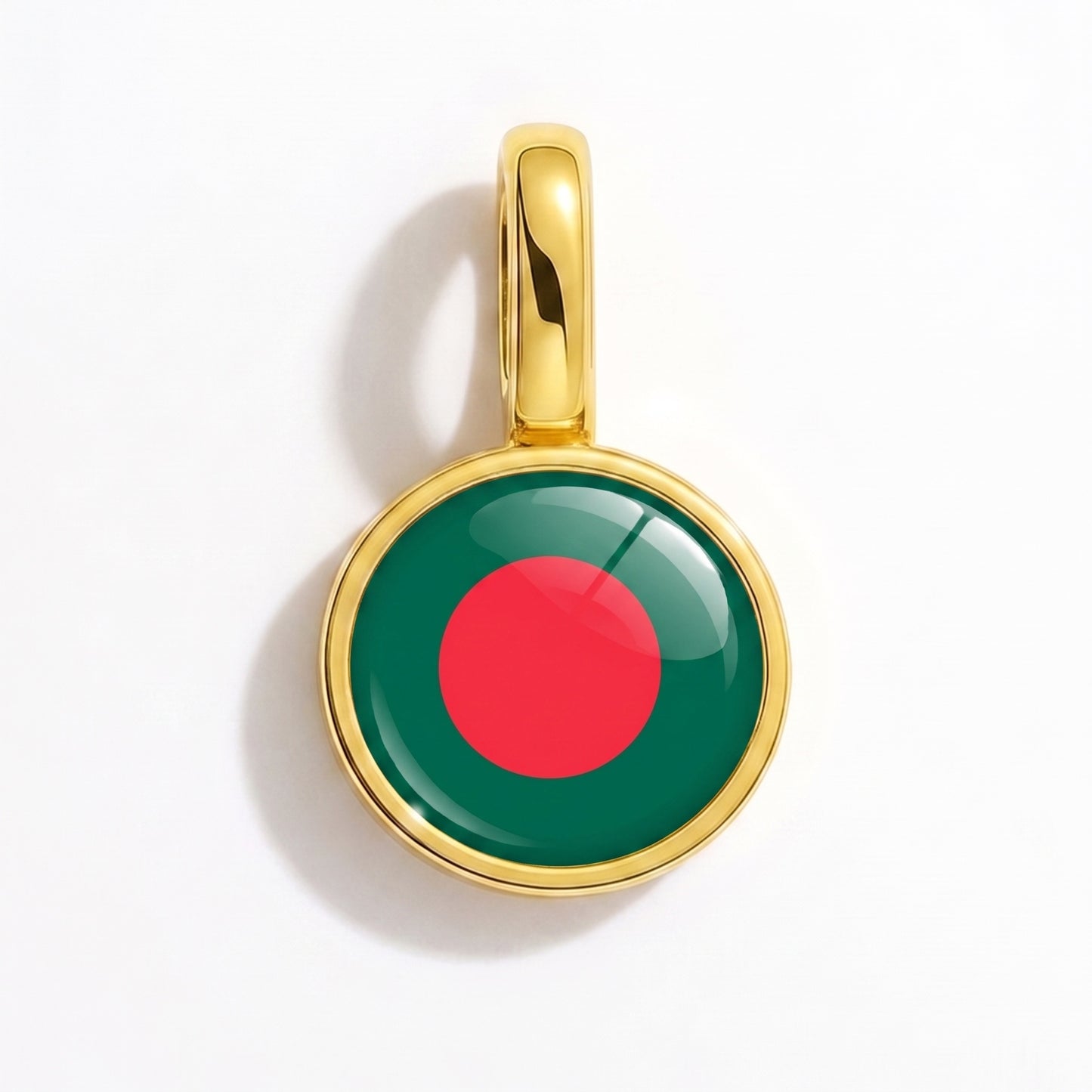 Charm vlag Bangladesh – rond goud