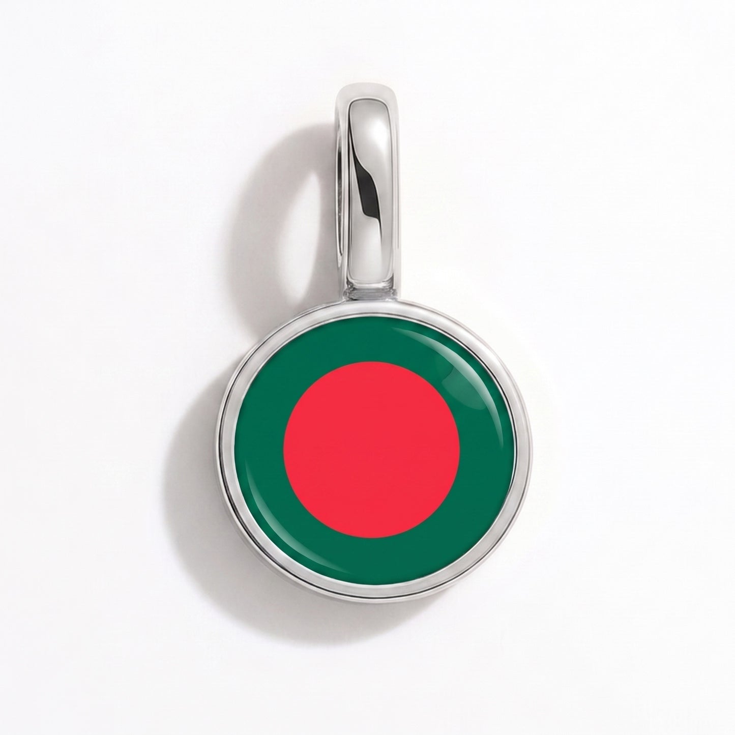 Charm vlag Bangladesh – rond zilver