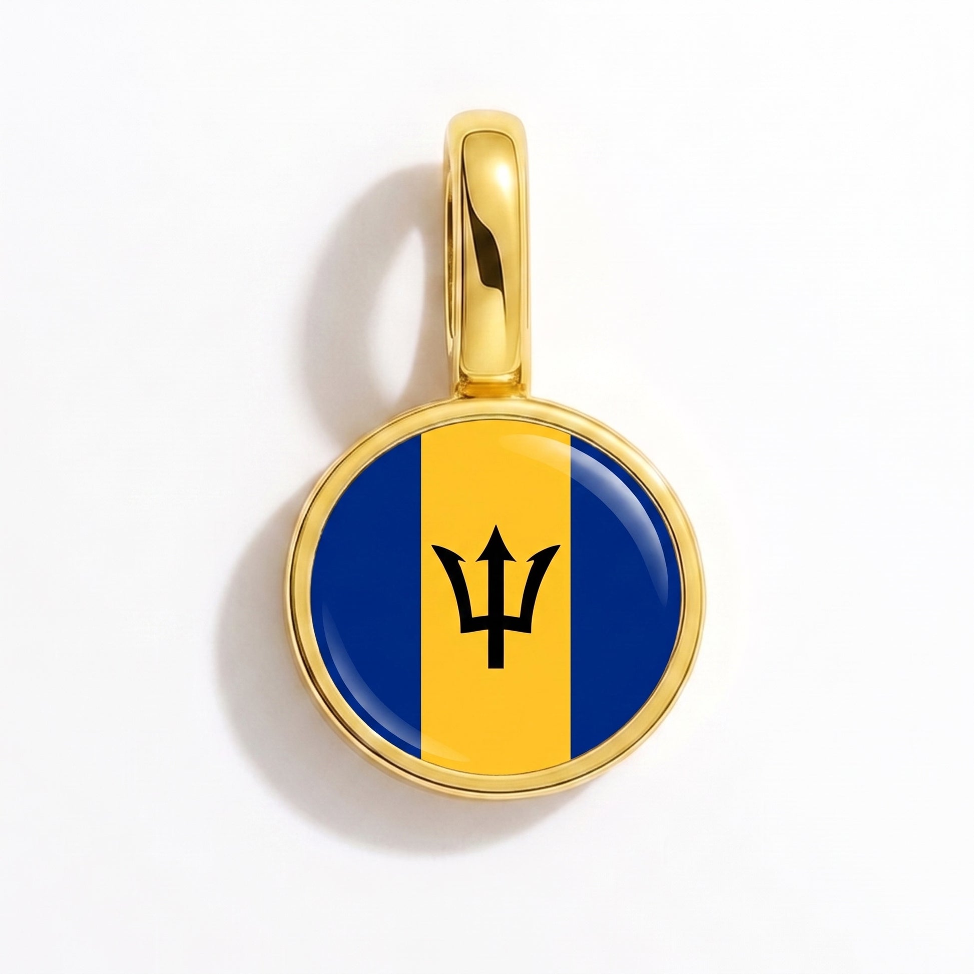 Charm vlag Barbados – rond goud
