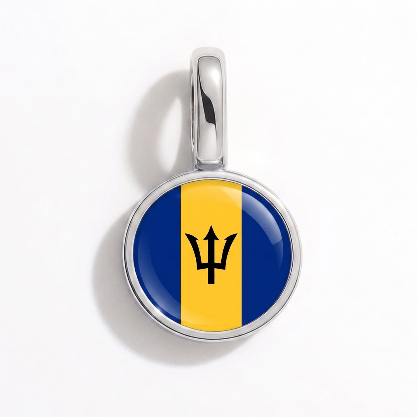 Charm vlag Barbados – rechthoekig zilver