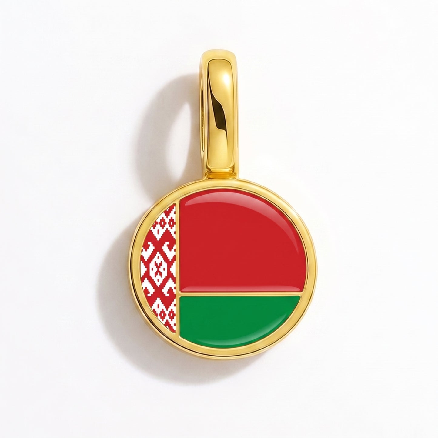 Charm vlag Belarus – rond goud