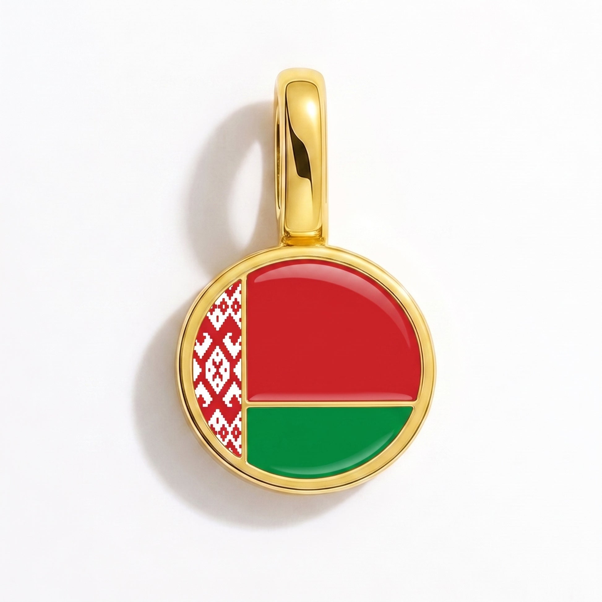 Charm vlag Belarus – rond goud