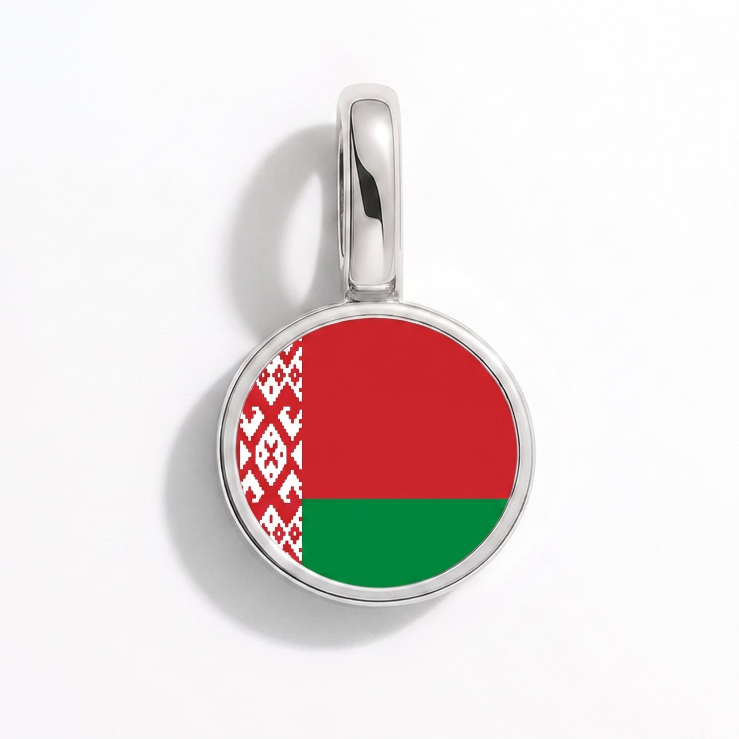Charm vlag Belarus – rond zilver