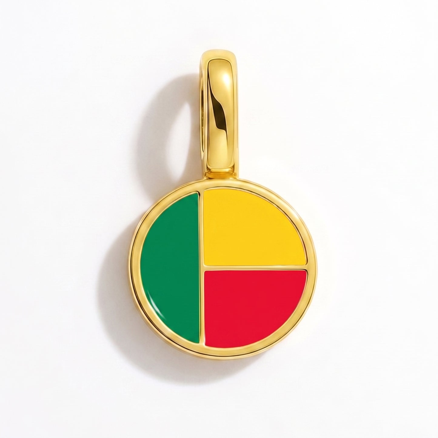 Charm vlag Benin – rond goud