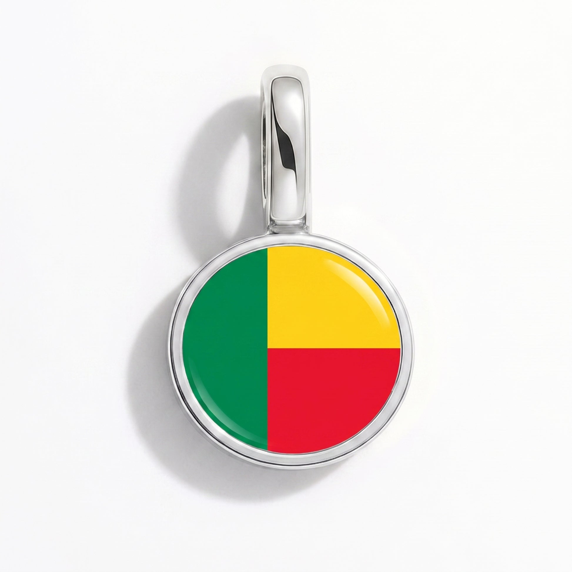 Charm vlag Benin – rond zilver