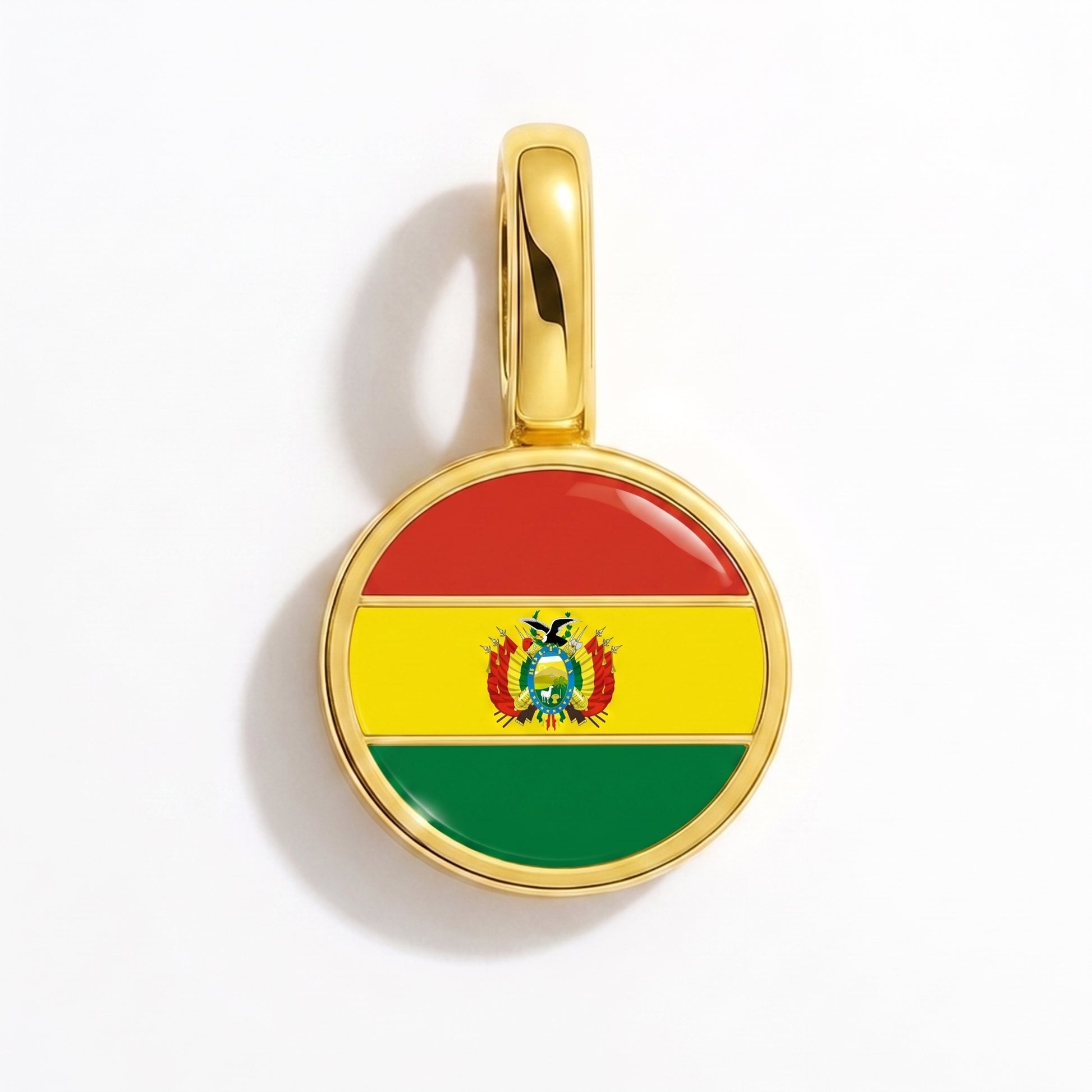 Charm vlag Bolivia – rond goud