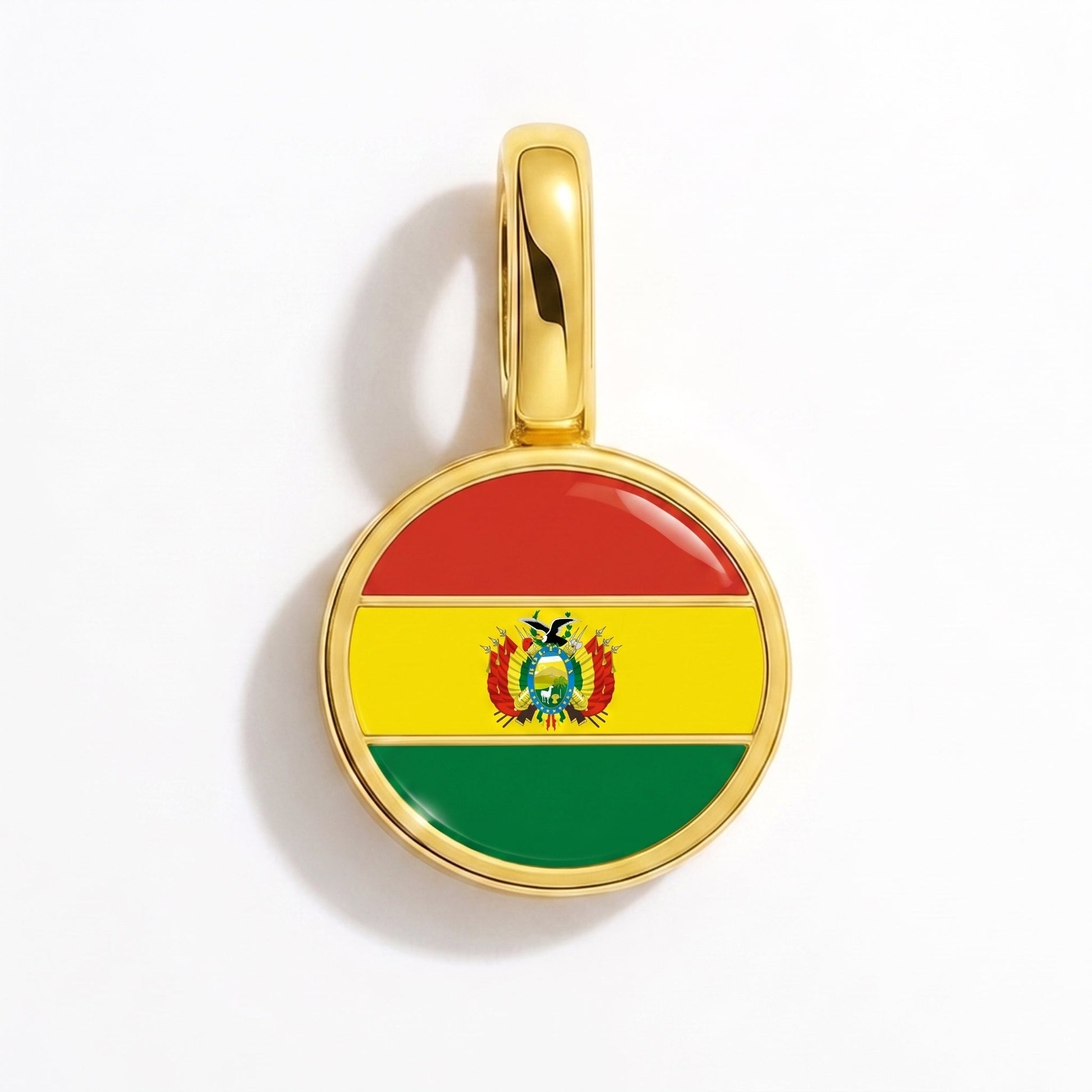 Charm vlag Bolivia – rechthoekig goud