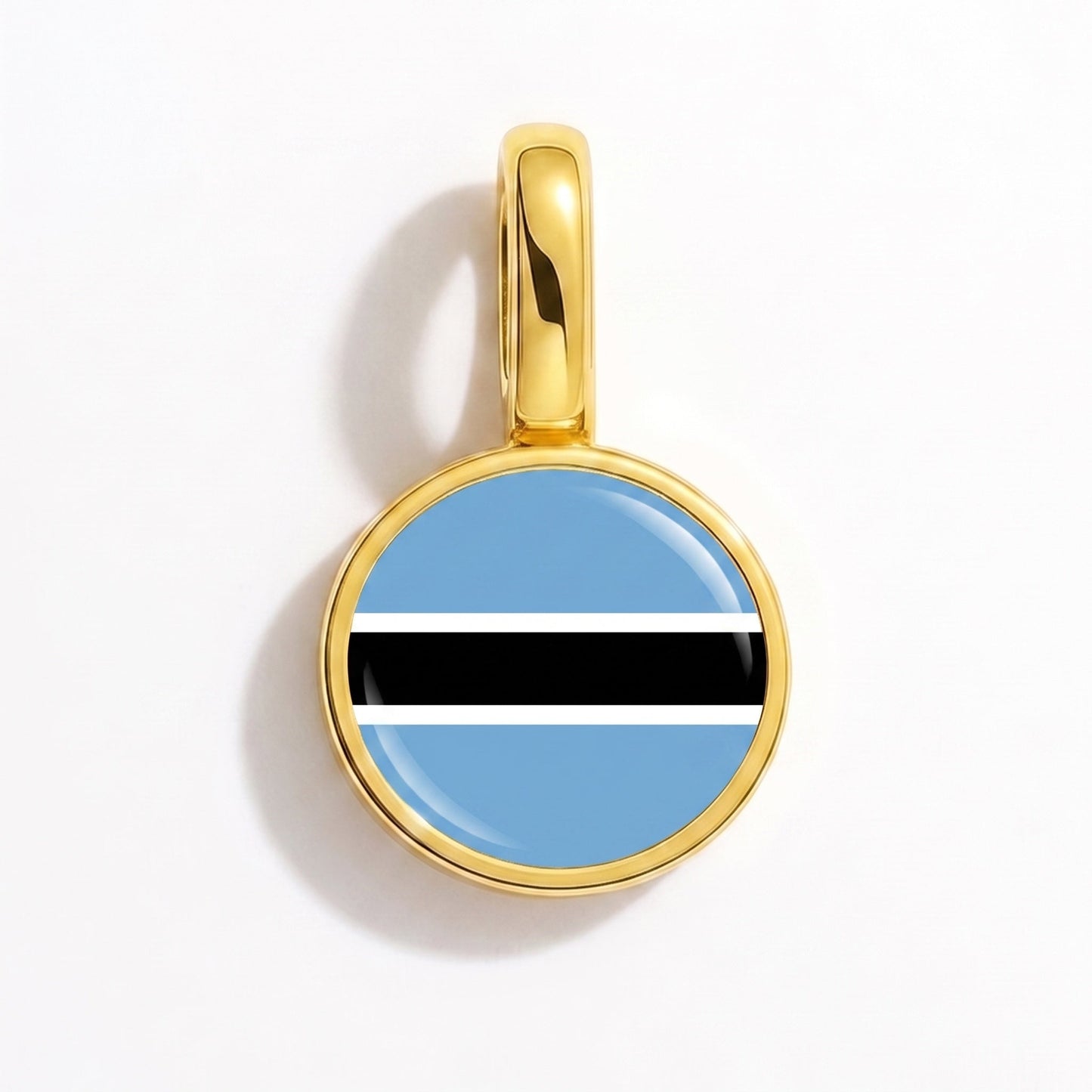 Charm vlag Botswana – rechthoekig goud