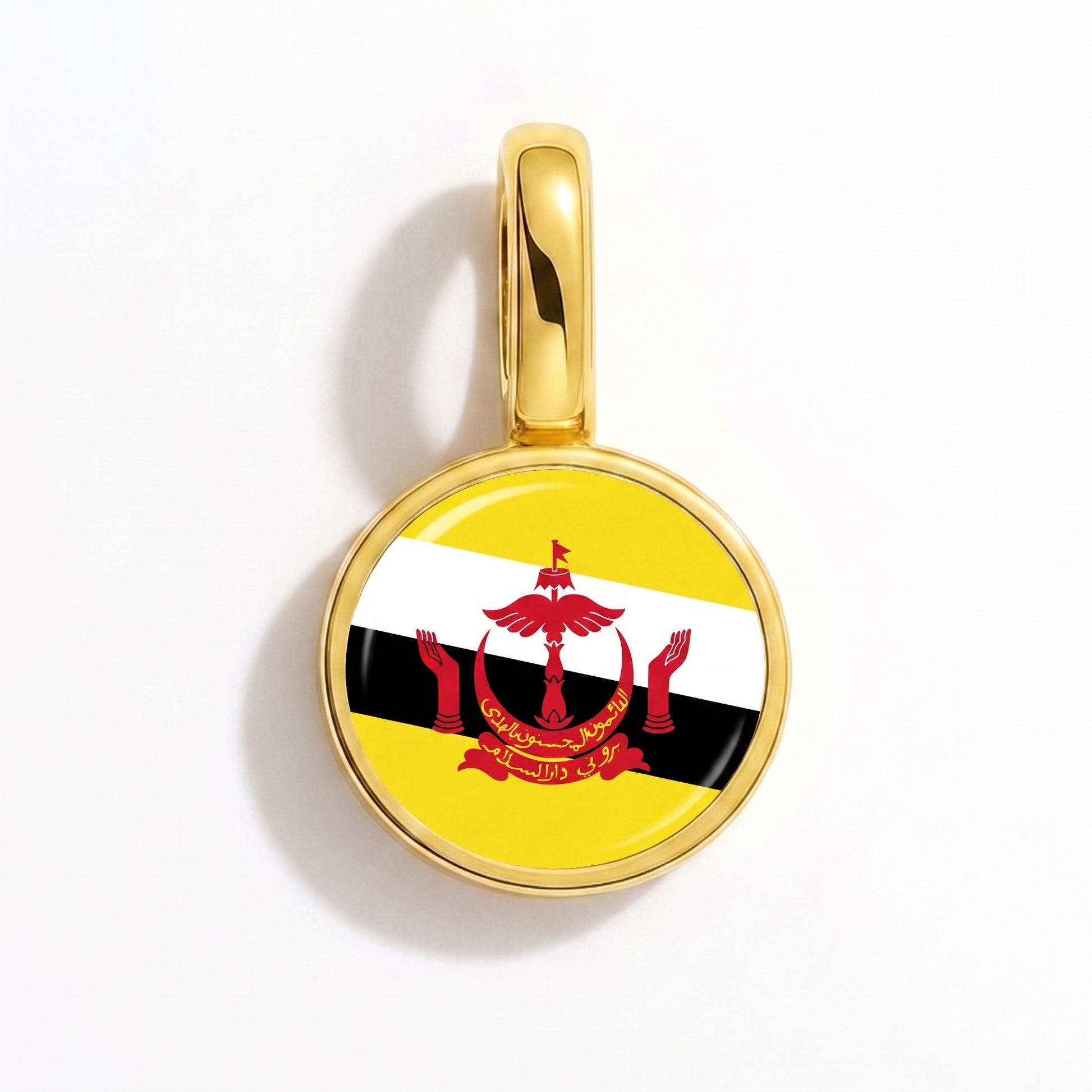 Charm vlag Brunei – rond goud