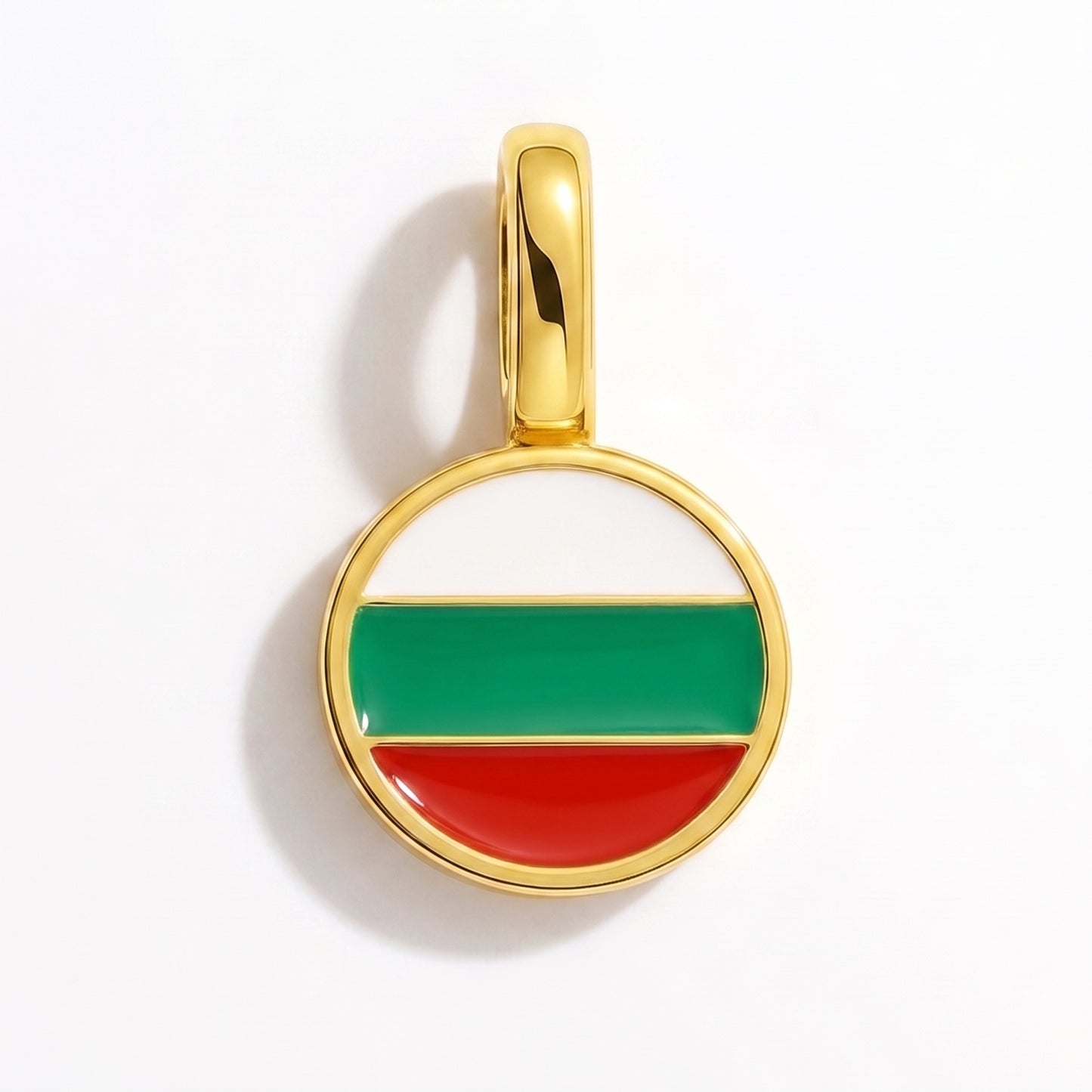 Charm vlag Bulgarije – rond goud