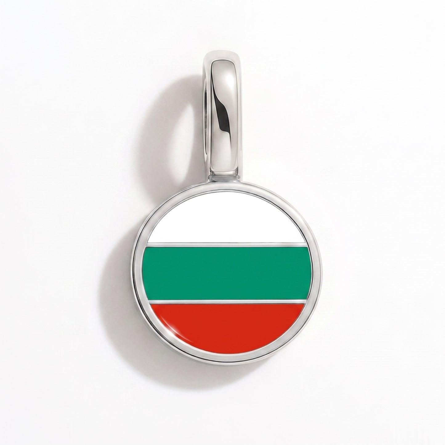 Charm vlag Bulgarije – rond zilver