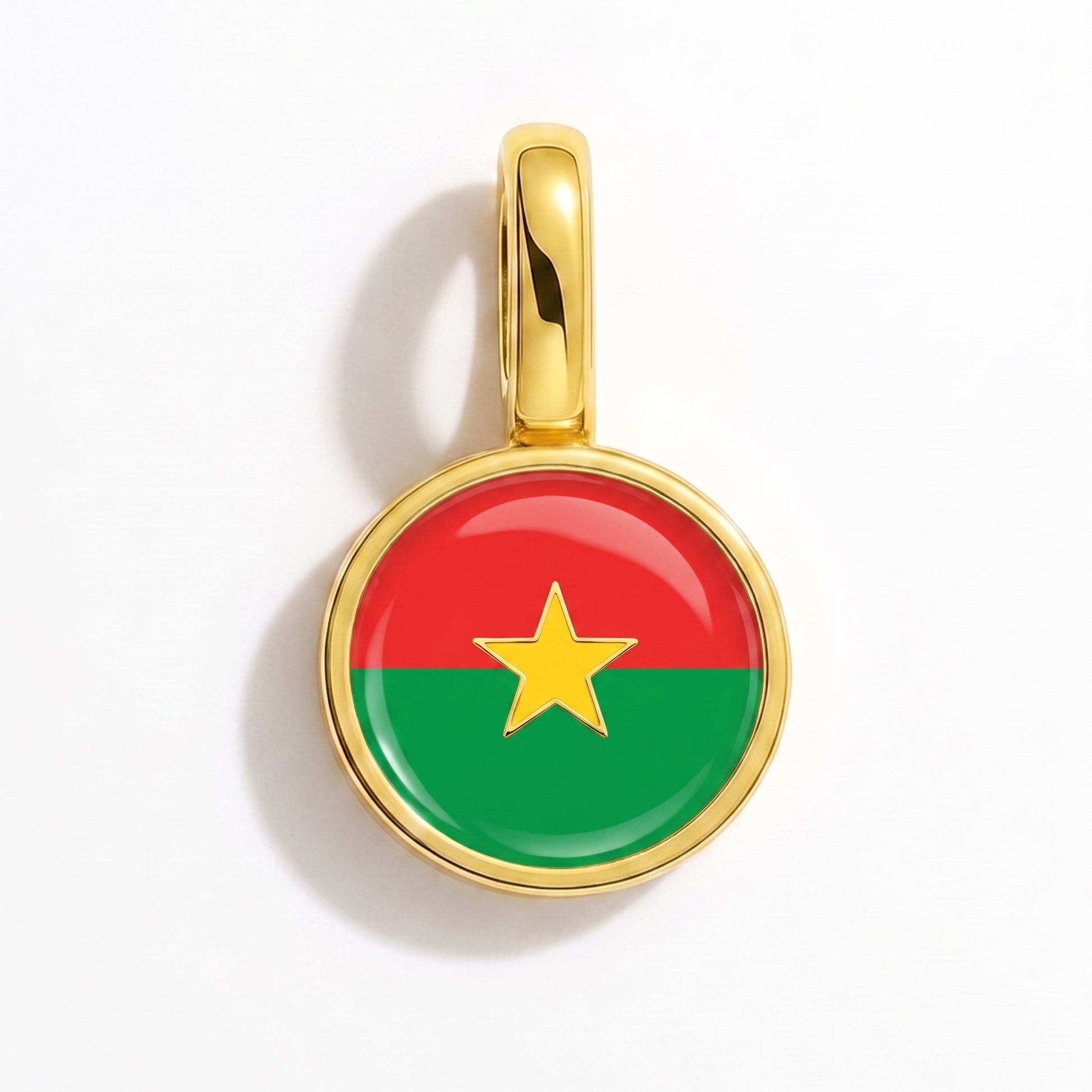 Charm vlag Burkina Faso – rond goud