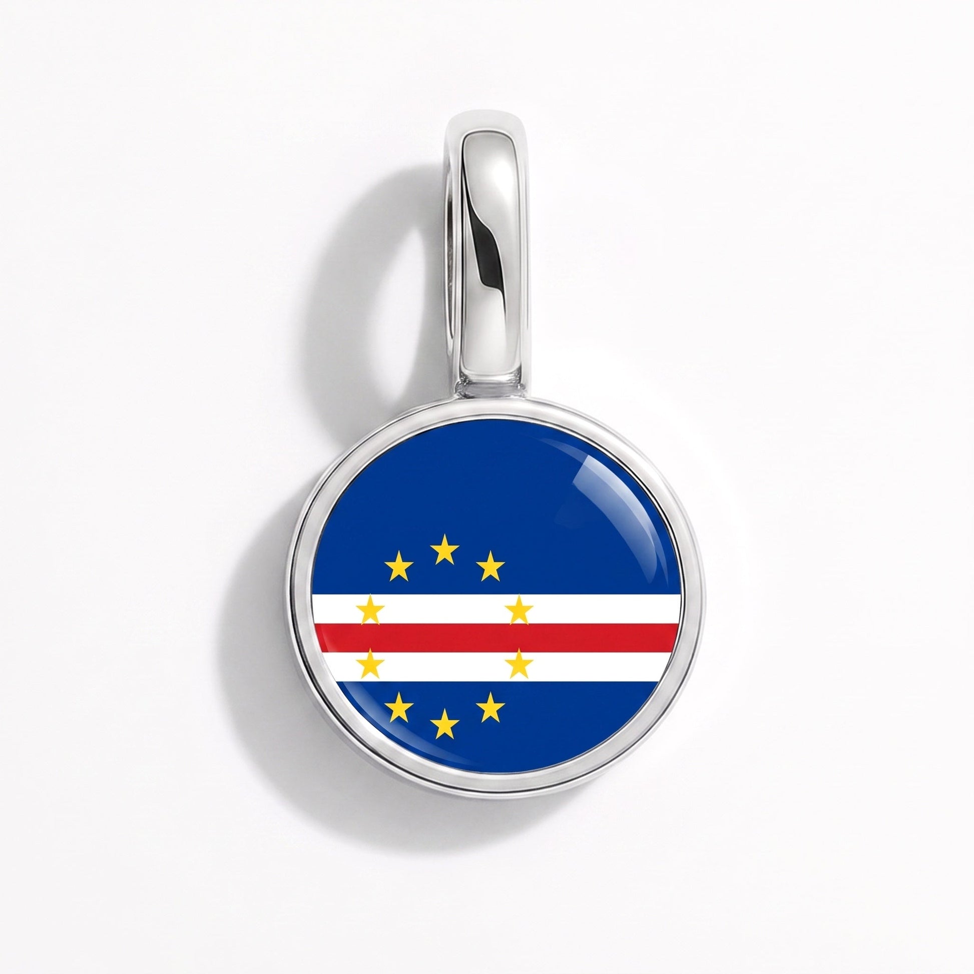 Charm vlag Kaapverdië – rechthoekig zilver