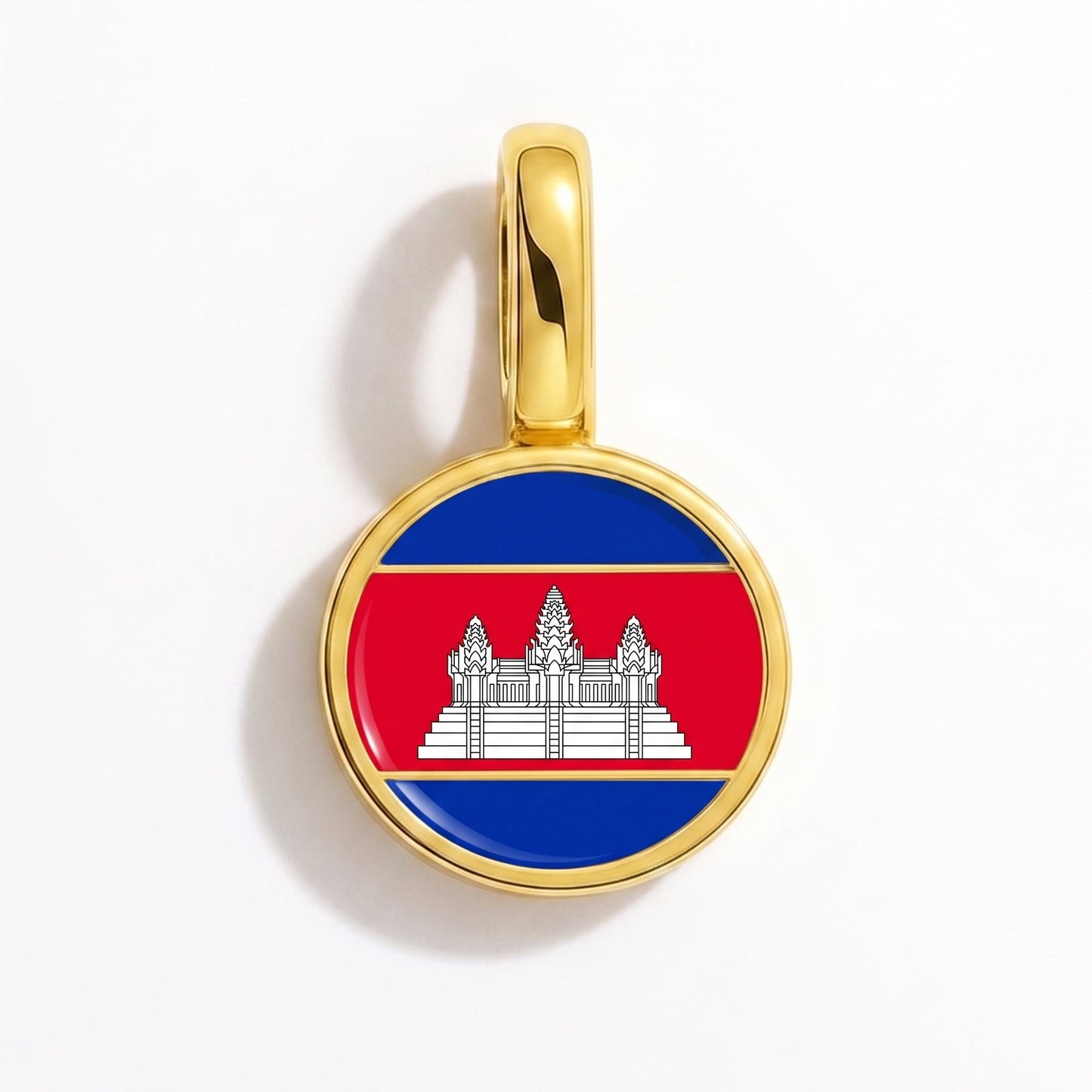 Charm vlag Cambodja – rechthoekig goud