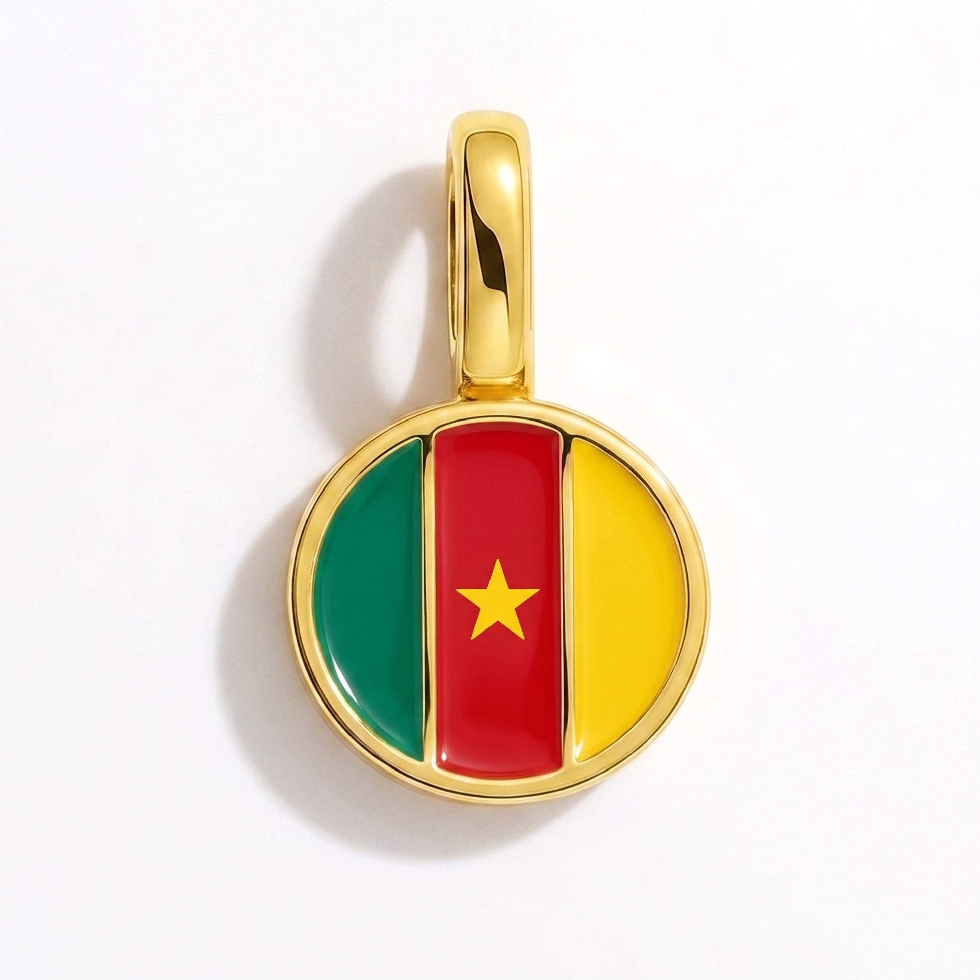 Charm vlag Kameroen – rechthoekig goud
