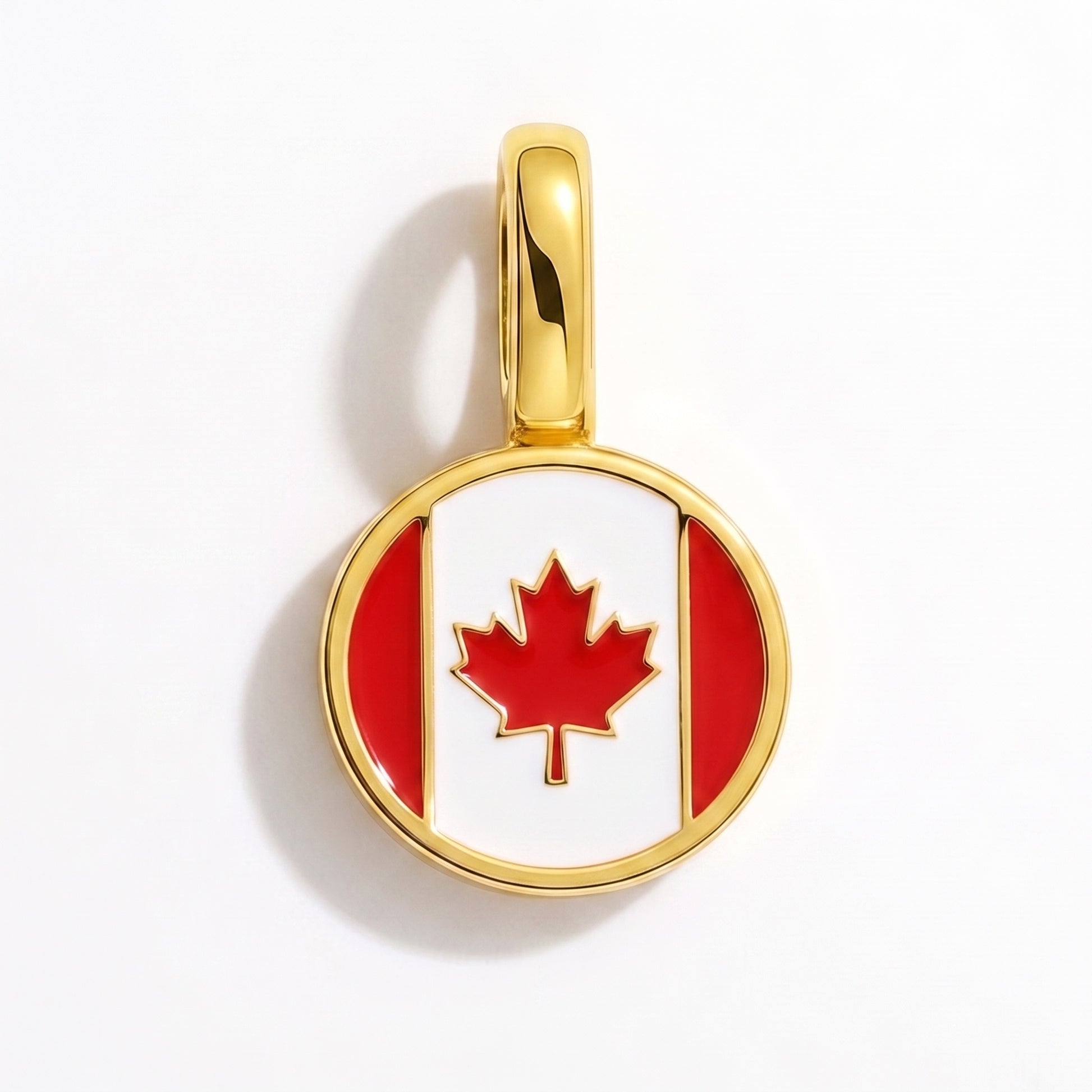 Charm vlag Canada – rond goud