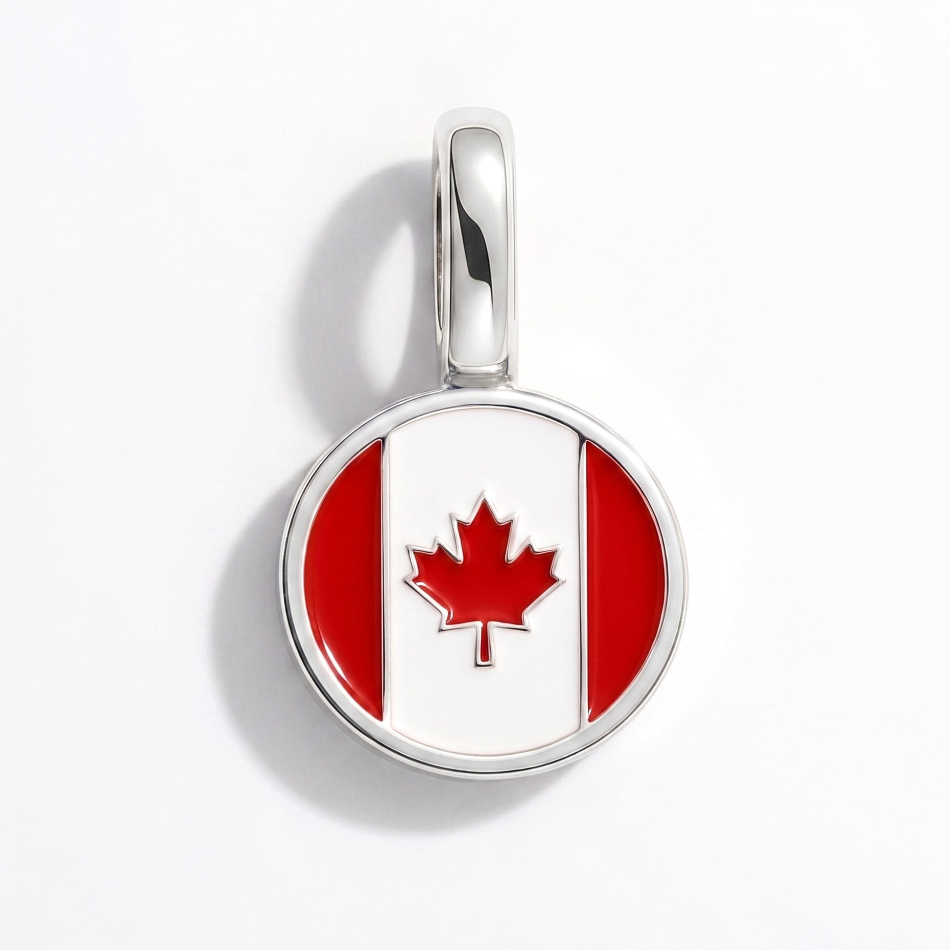 Charm vlag Canada – rond zilver