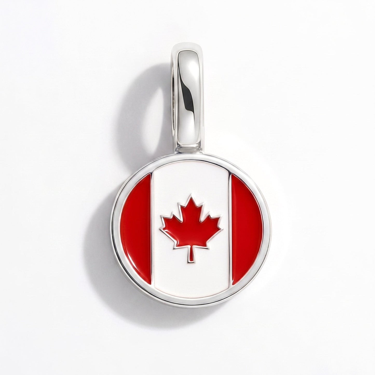 Charm vlag Canada – rechthoekig zilver