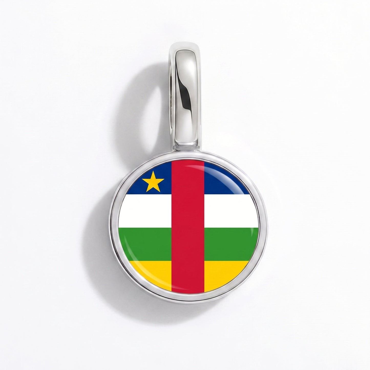 Charm vlag Centraal-Afrikaanse Republiek – rechthoekig zilver