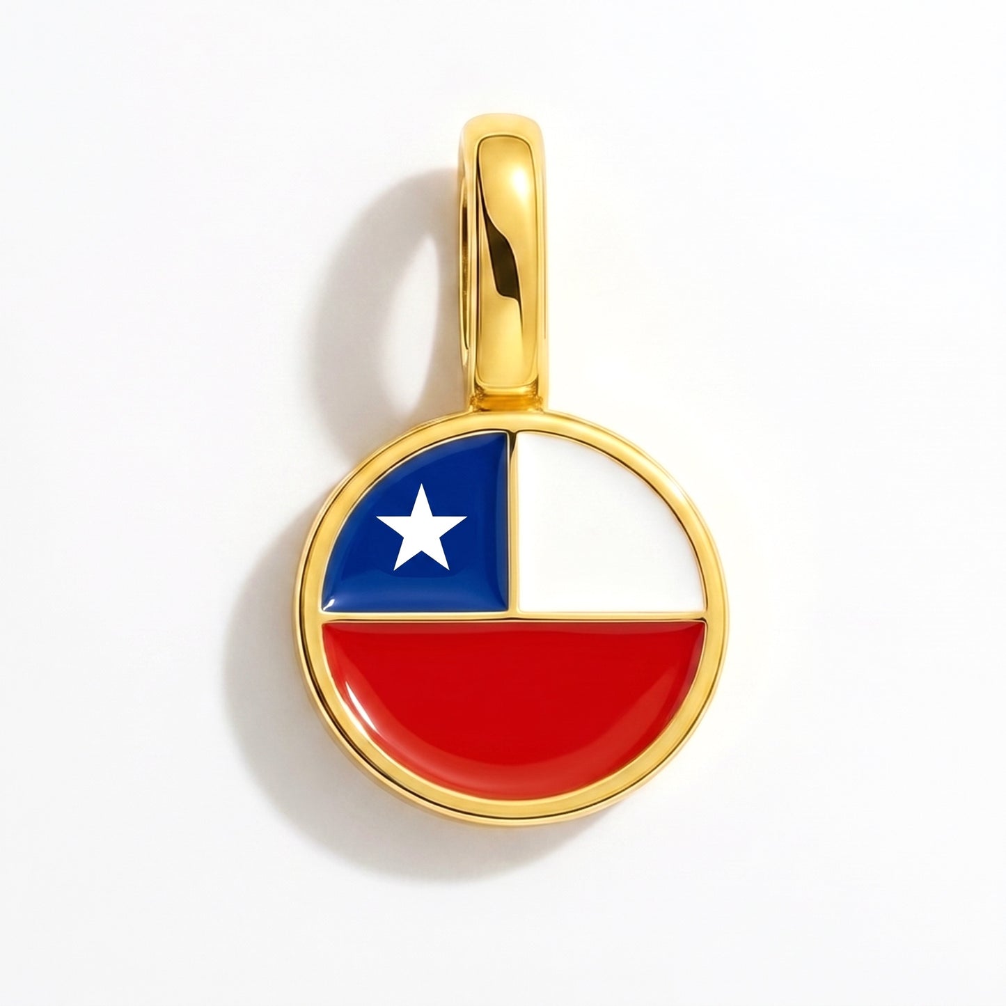 Charm vlag Chili – rond goud