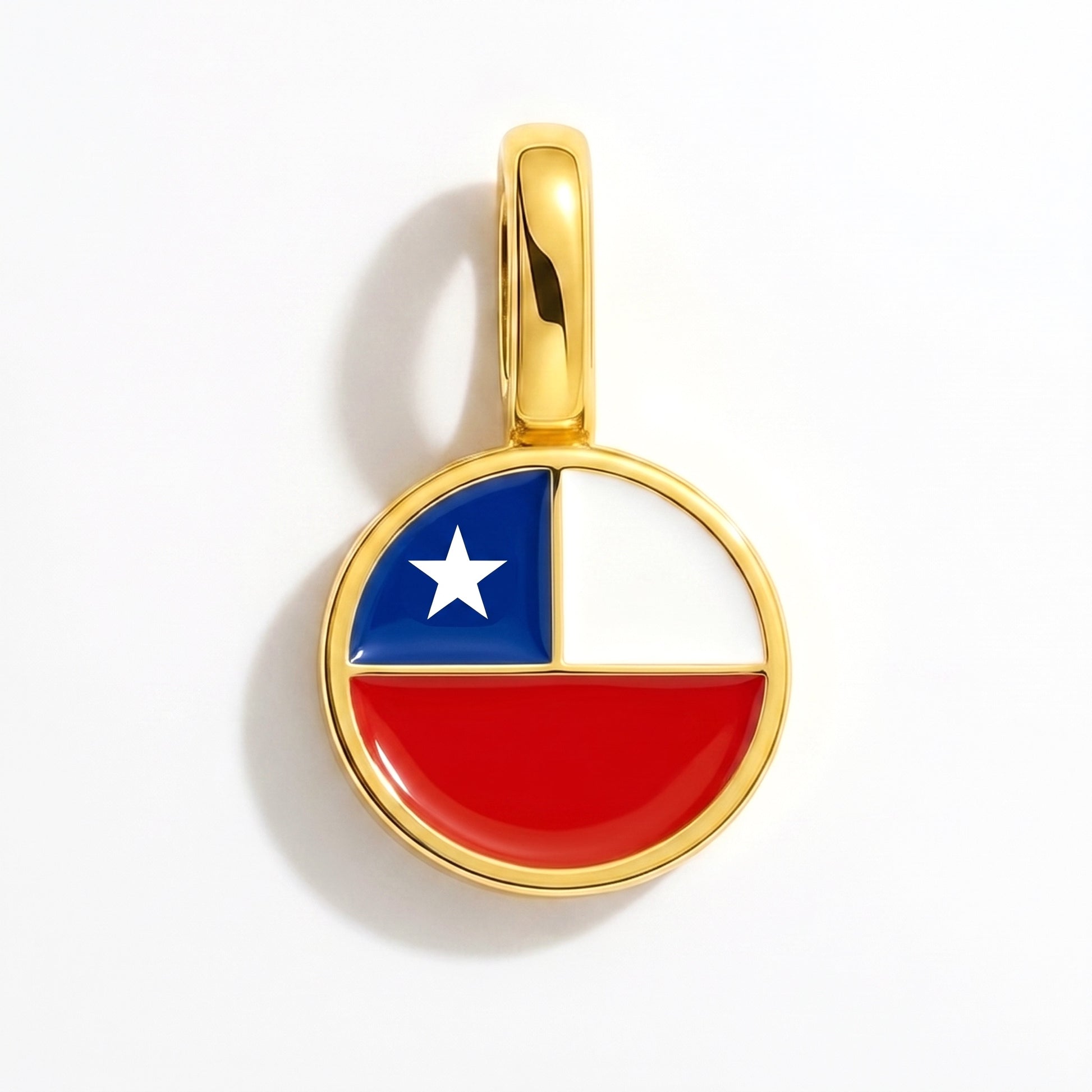 Charm vlag Chili – rond goud