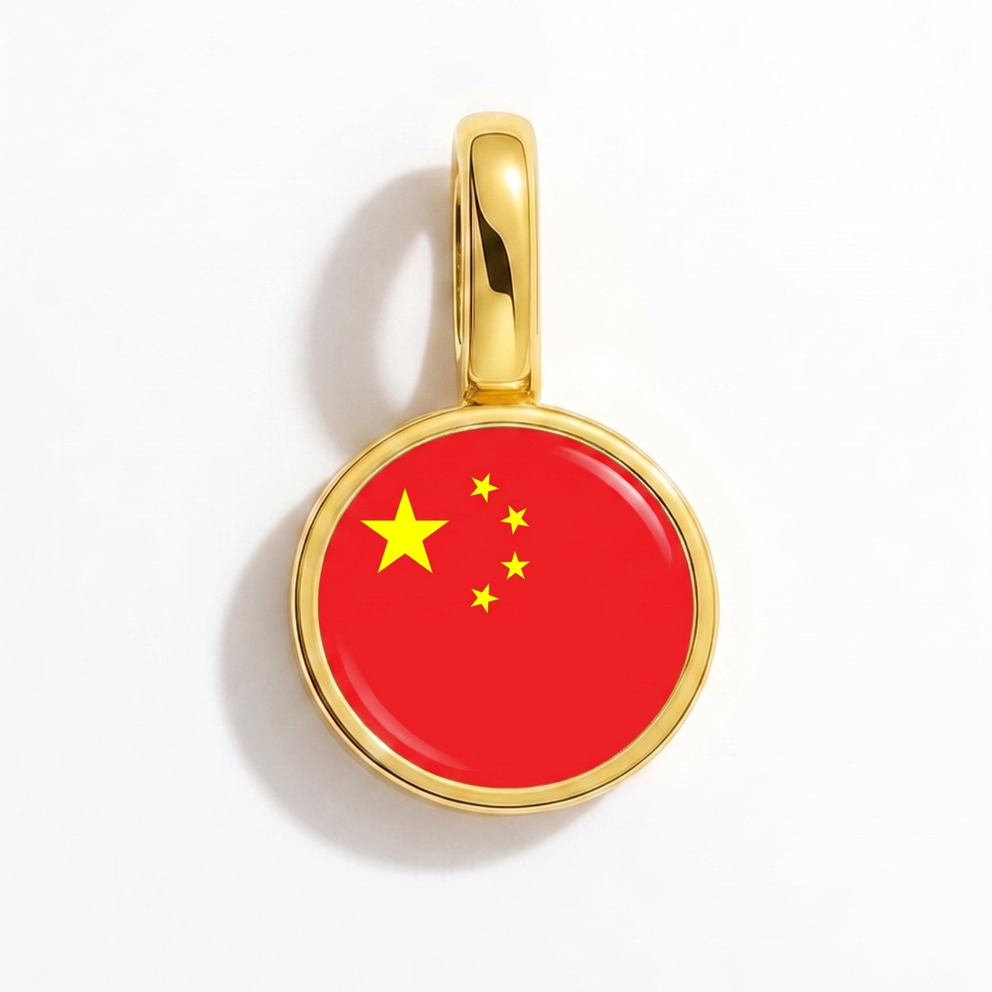 Charm vlag China – rond goud