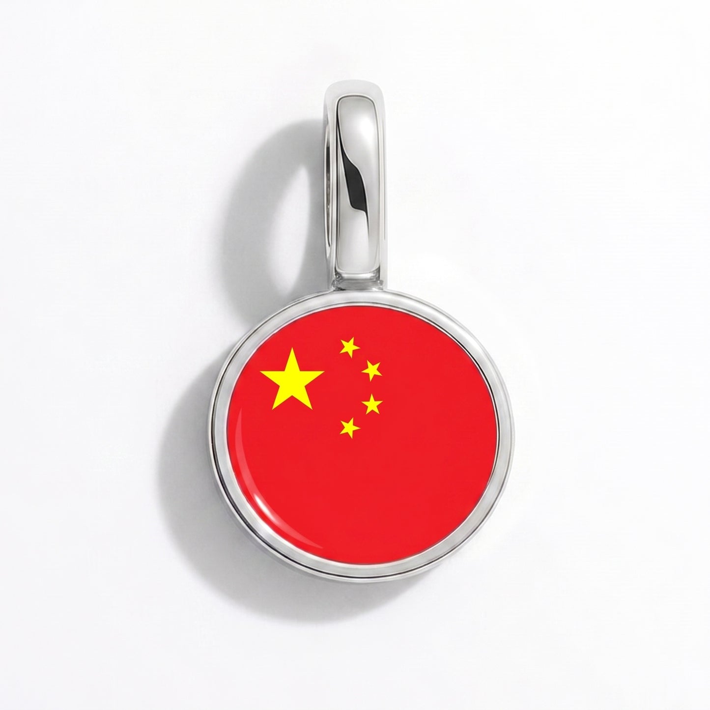 Charm vlag China – rond zilver