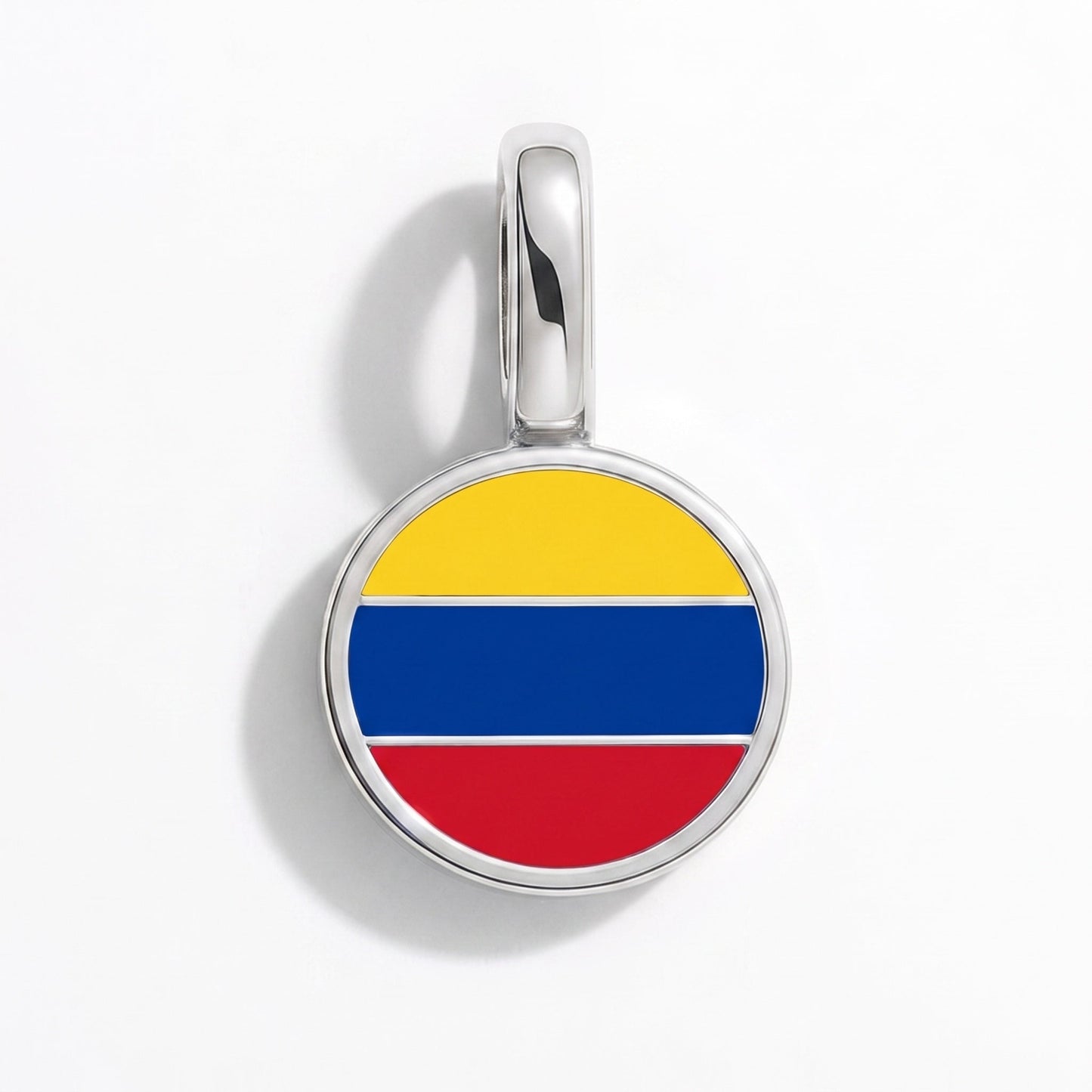 Charm vlag Colombia – rechthoekig zilver