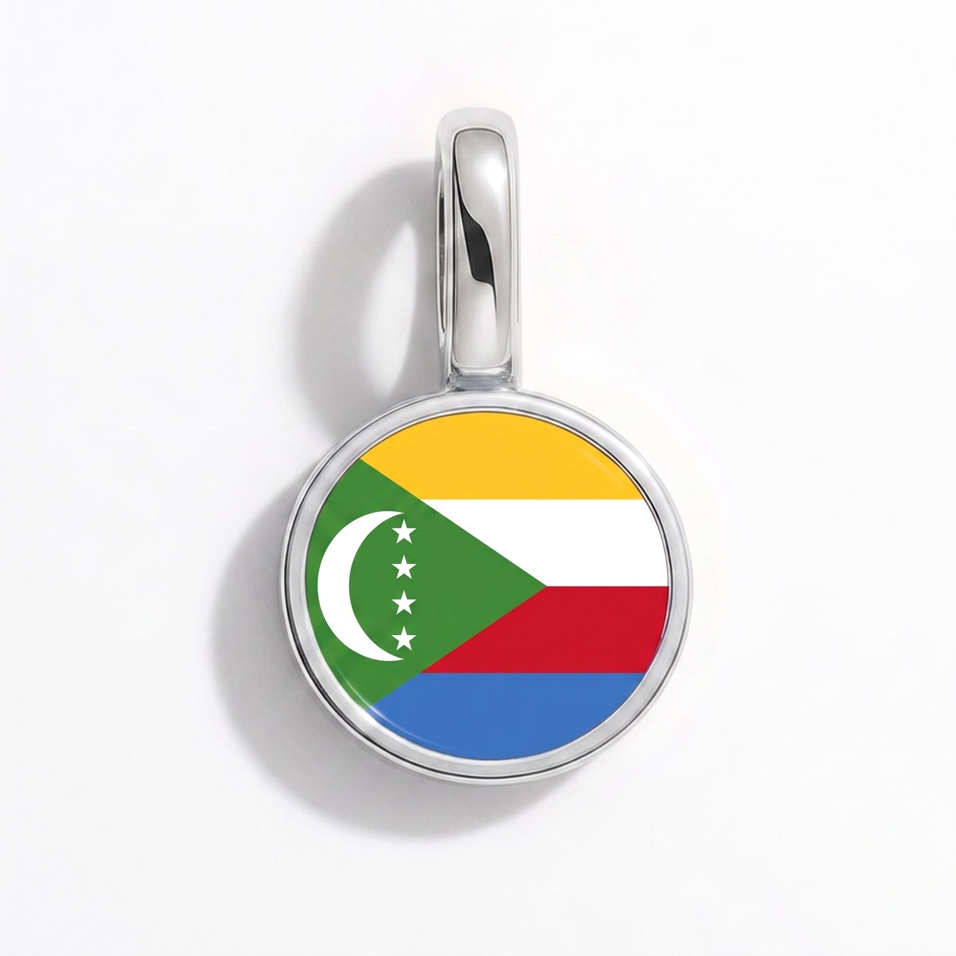 Charm vlag Comoren – rond zilver