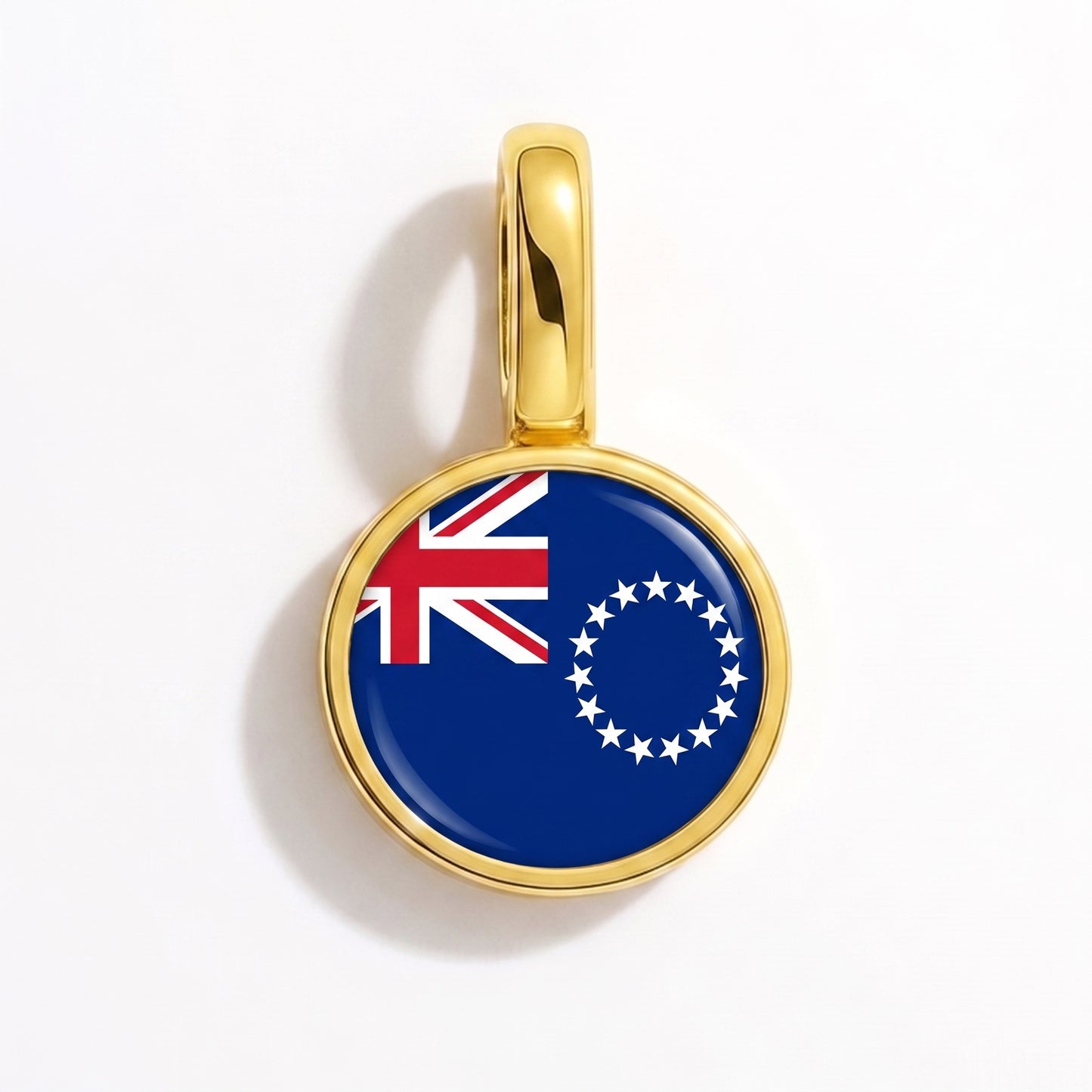 Charm vlag Cookeilanden – rond goud