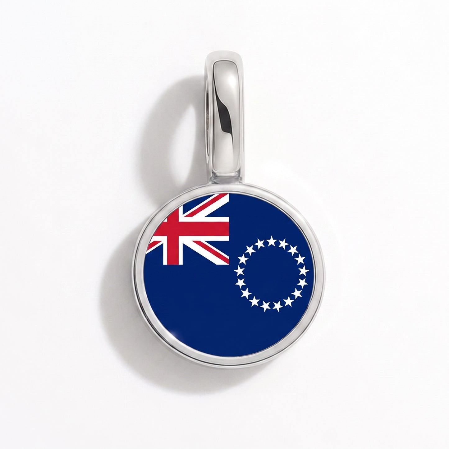 Charm vlag Cookeilanden – rond zilver